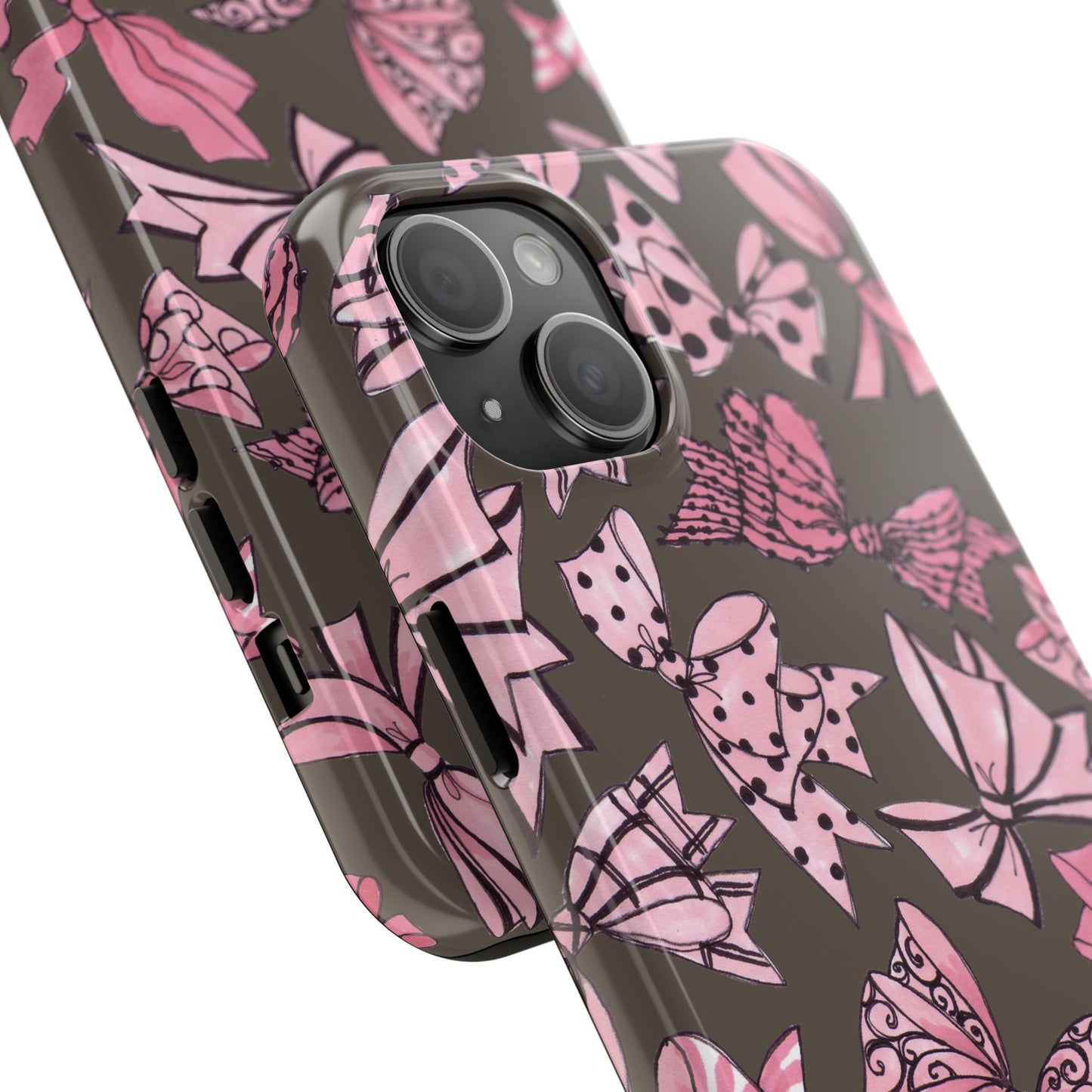 Blushing Bows Mocha Phone Case