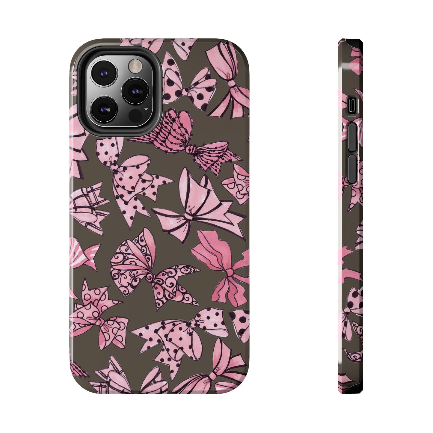 Blushing Bows Mocha Phone Case