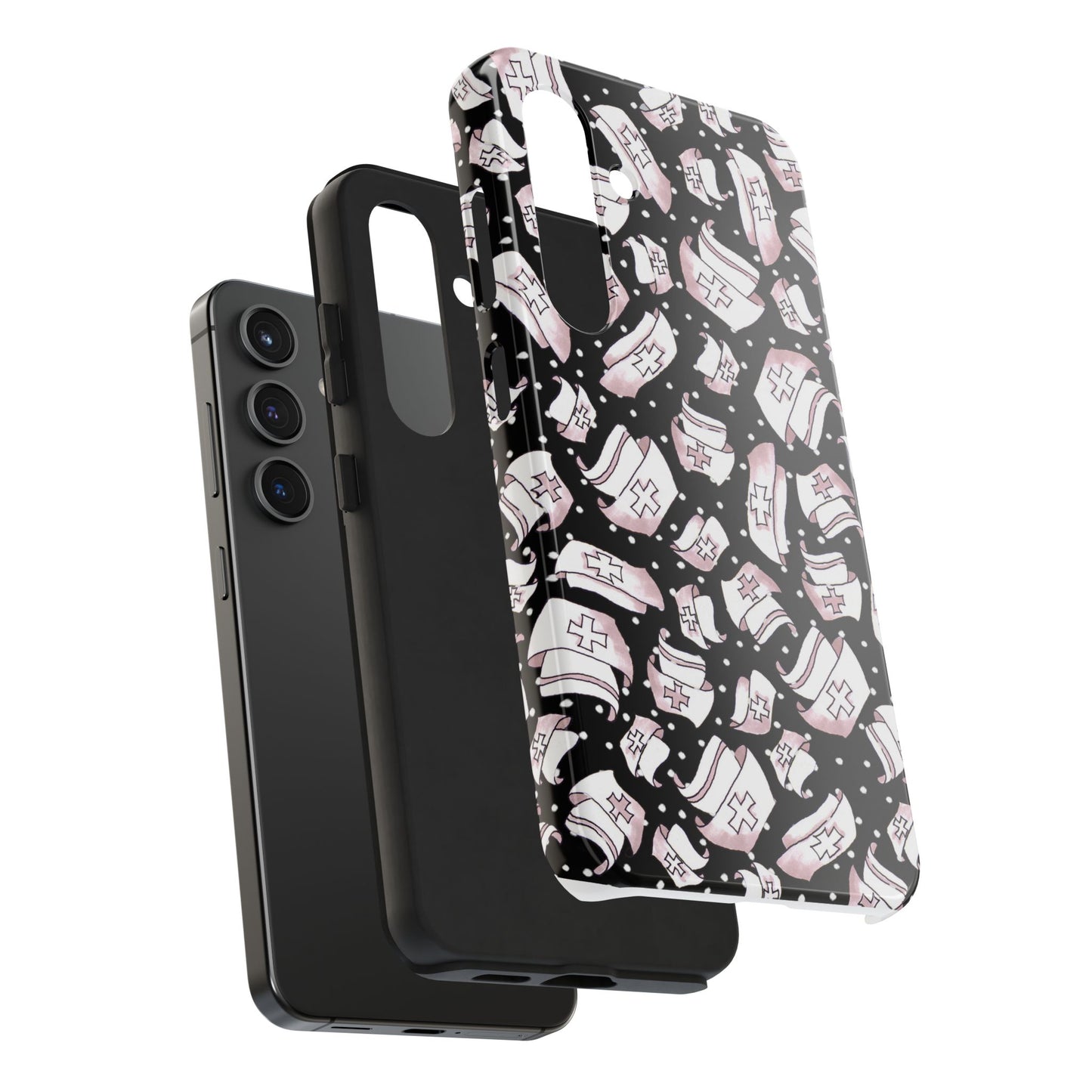 Med Hats Black Phone Case