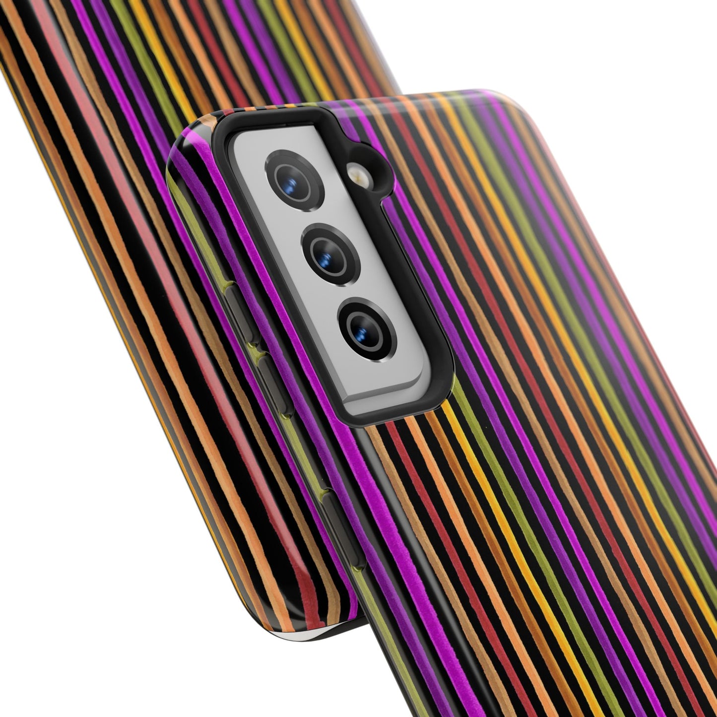 Spice Stripe Black Phone Case