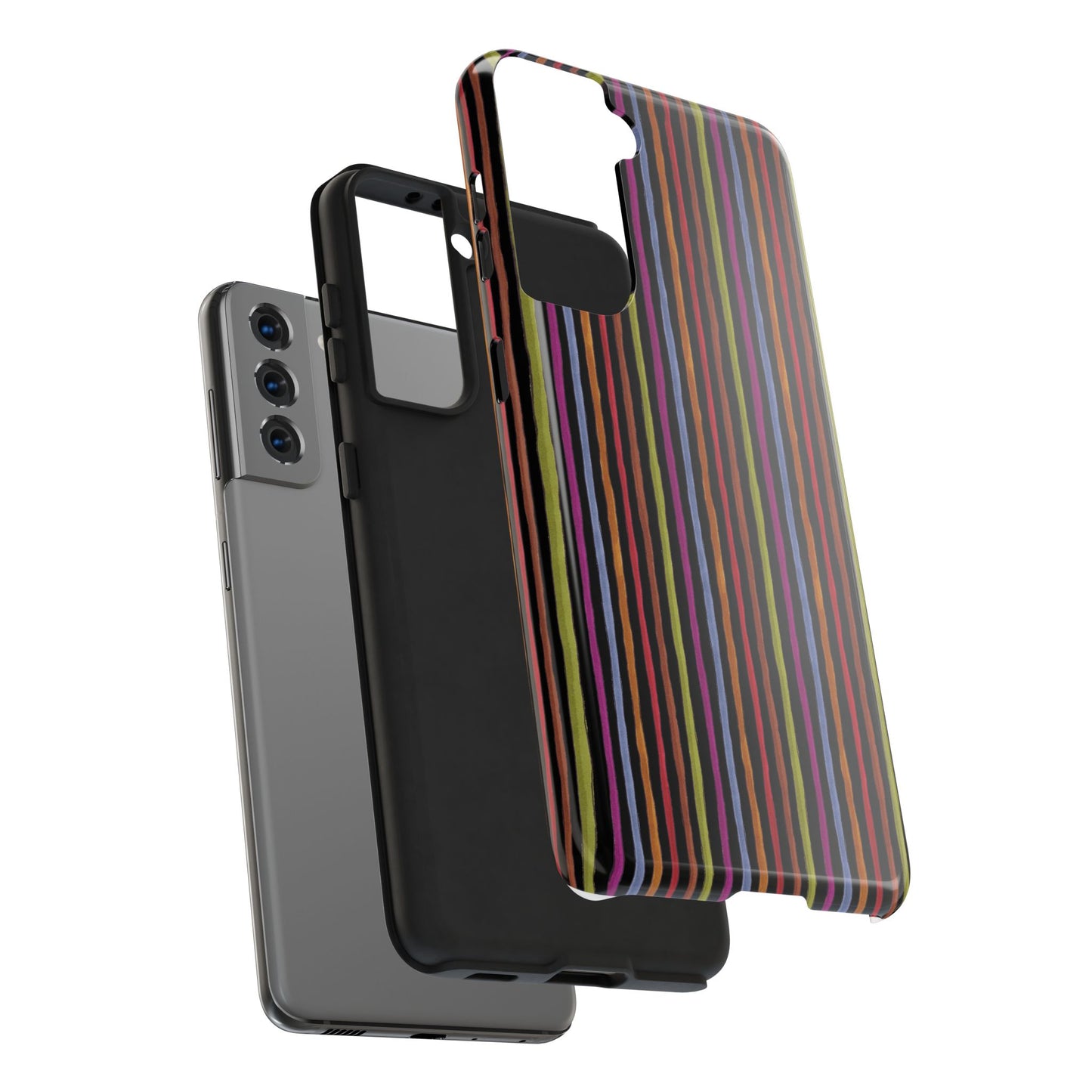 Stripe Black Phone Case