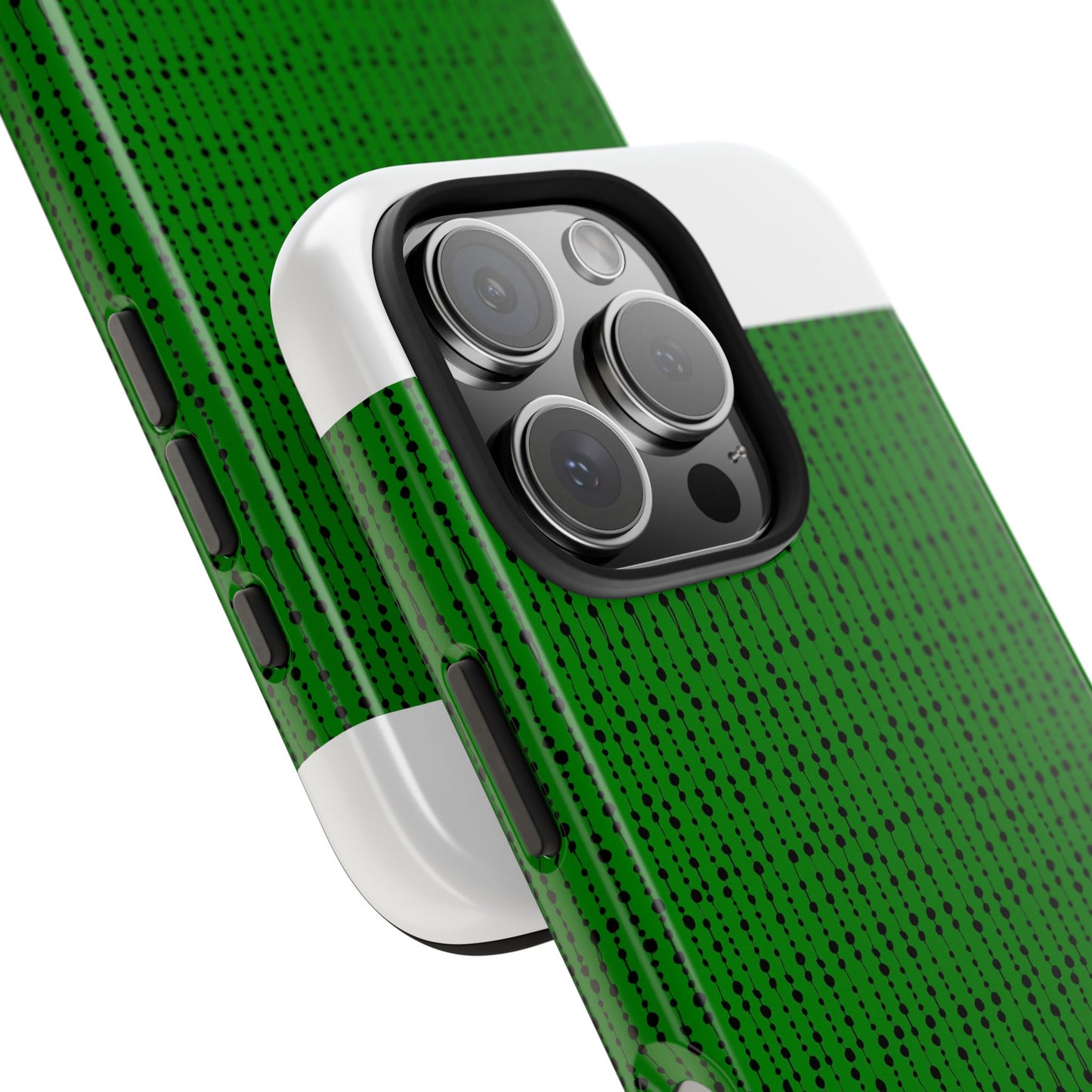 Beaded Curtain Green / Black Phone Case