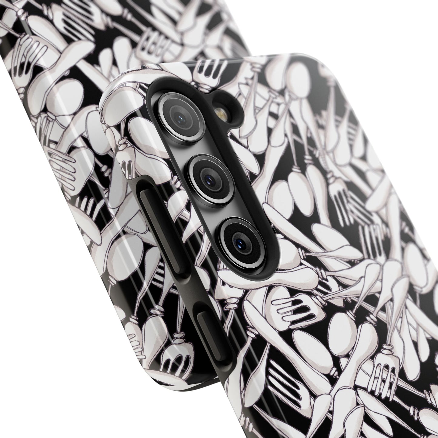 Silverware Wars Black Phone Case