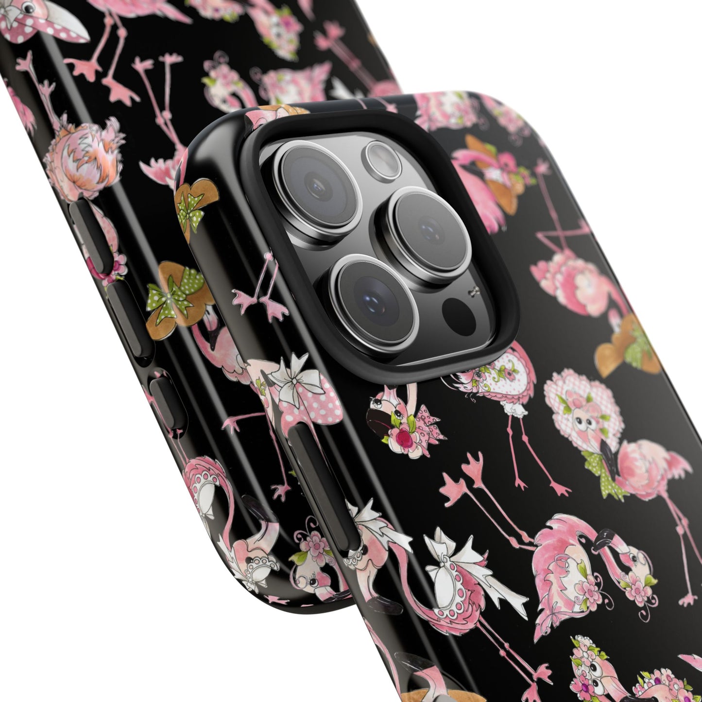 Tossed Flams Black Phone Case