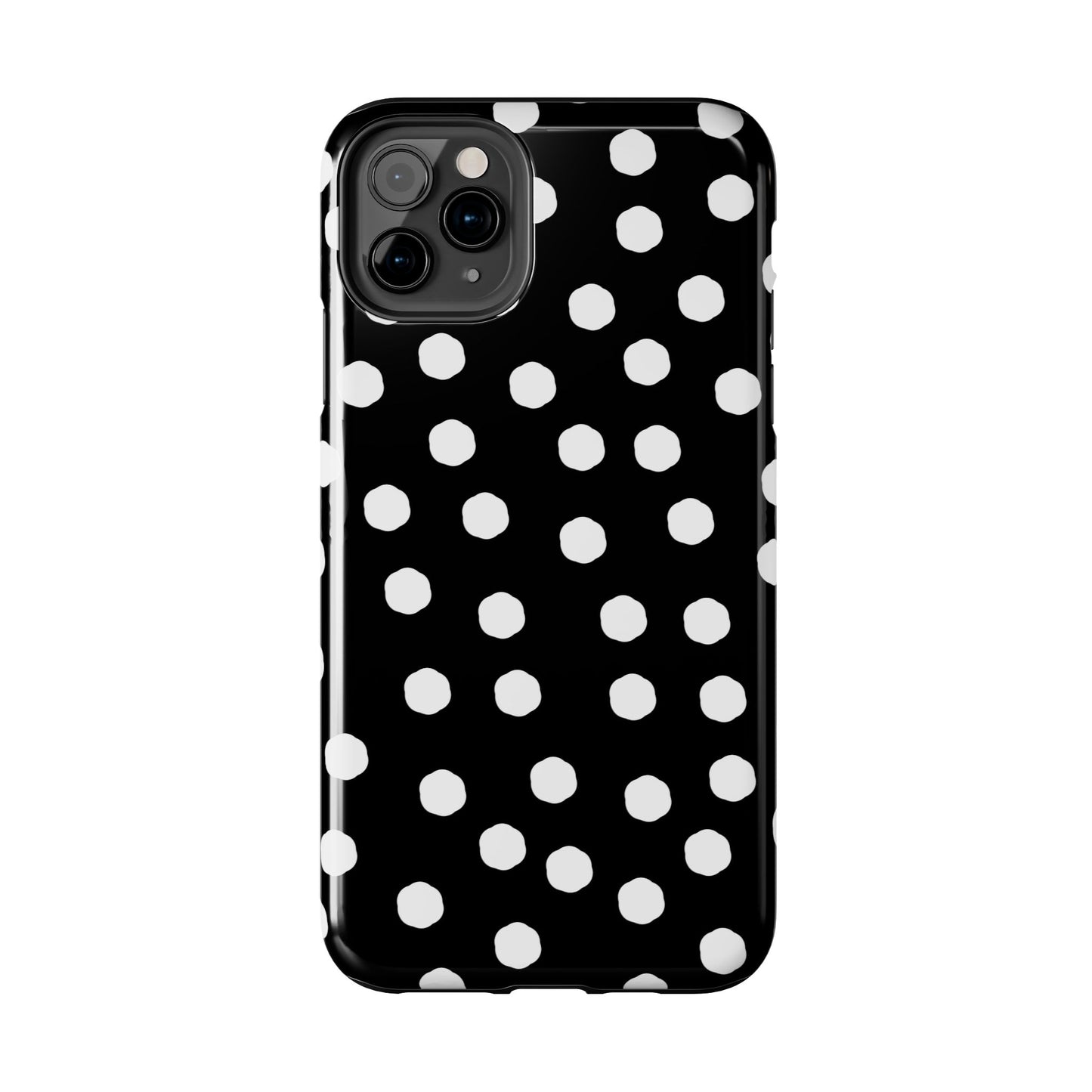 Jumbo Dots Black / White Phone Case