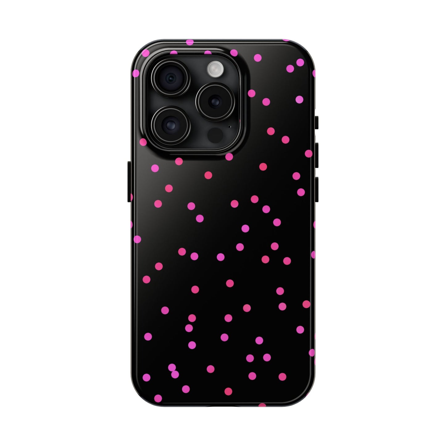 Space Dots Black / Cerise Phone Case