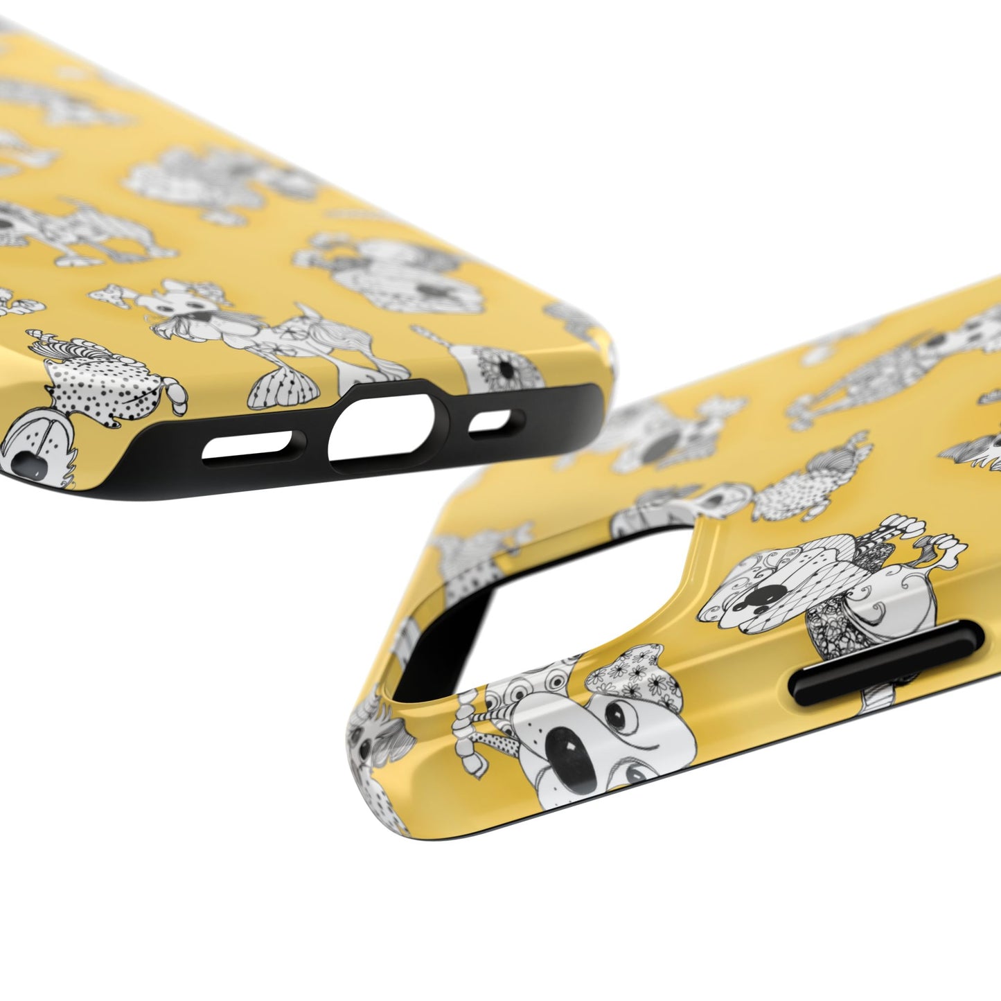Doodle Dogs Yellow Phone Case