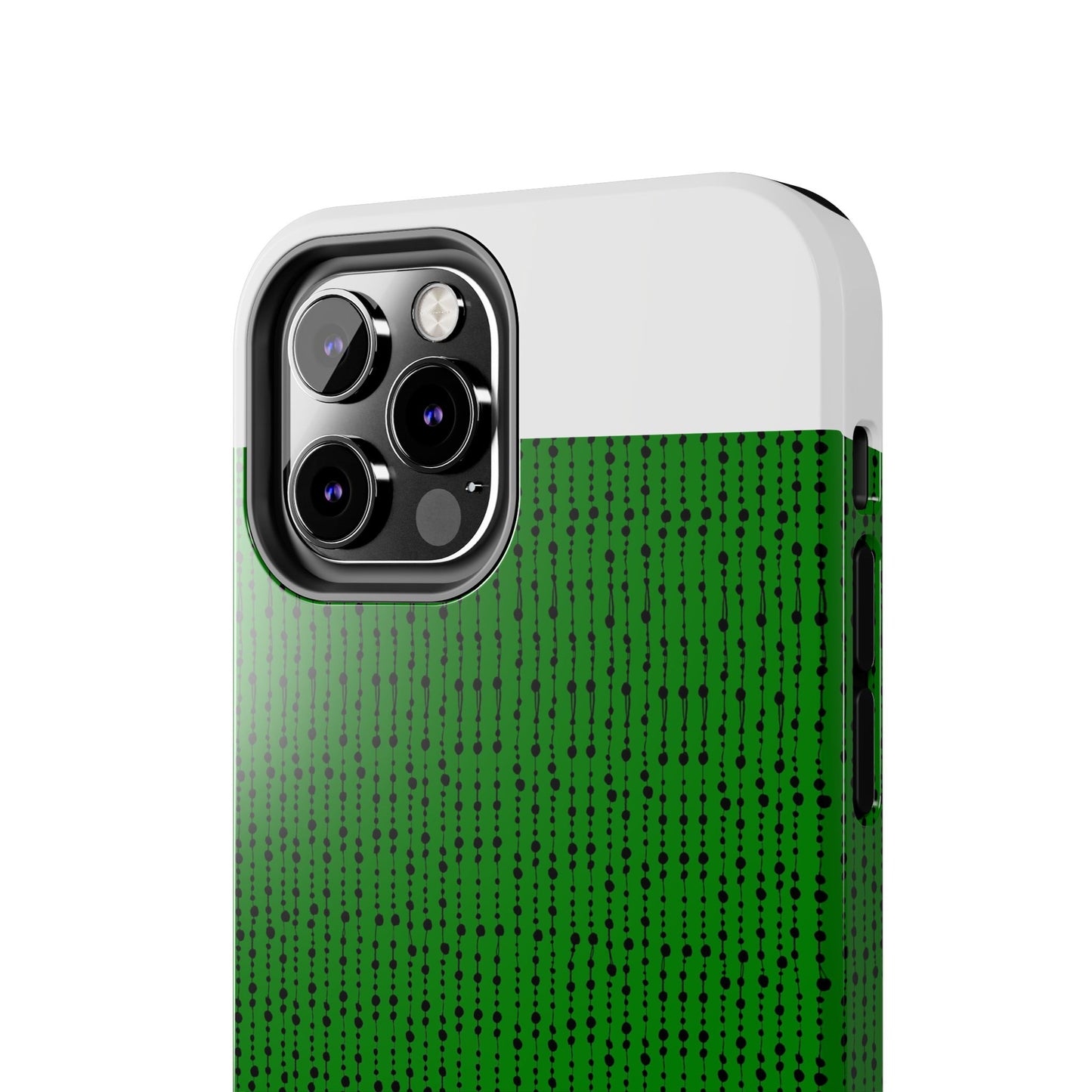 Beaded Curtain Green / Black Phone Case