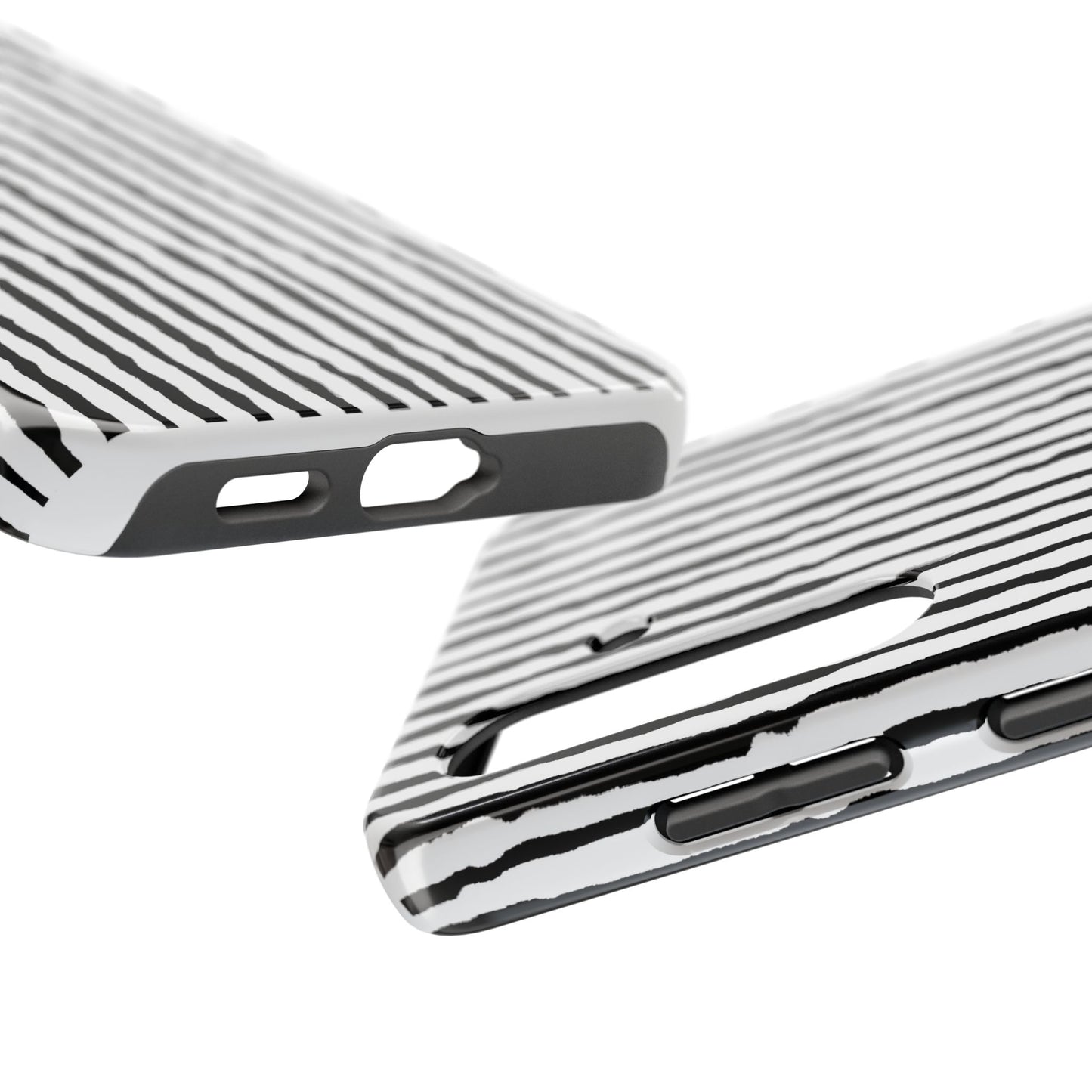 Sorta Stripe White / Black Phone Case