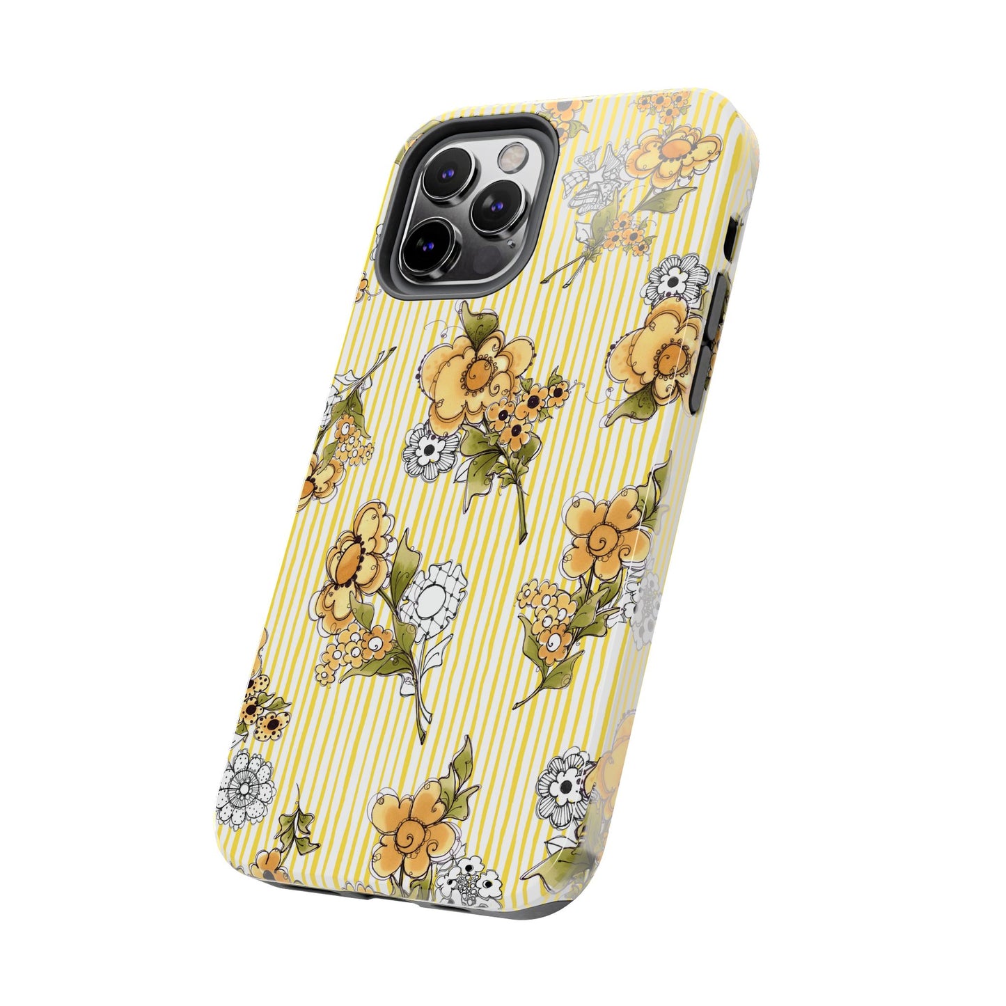 Bee Floral White / Yellow Phone Case