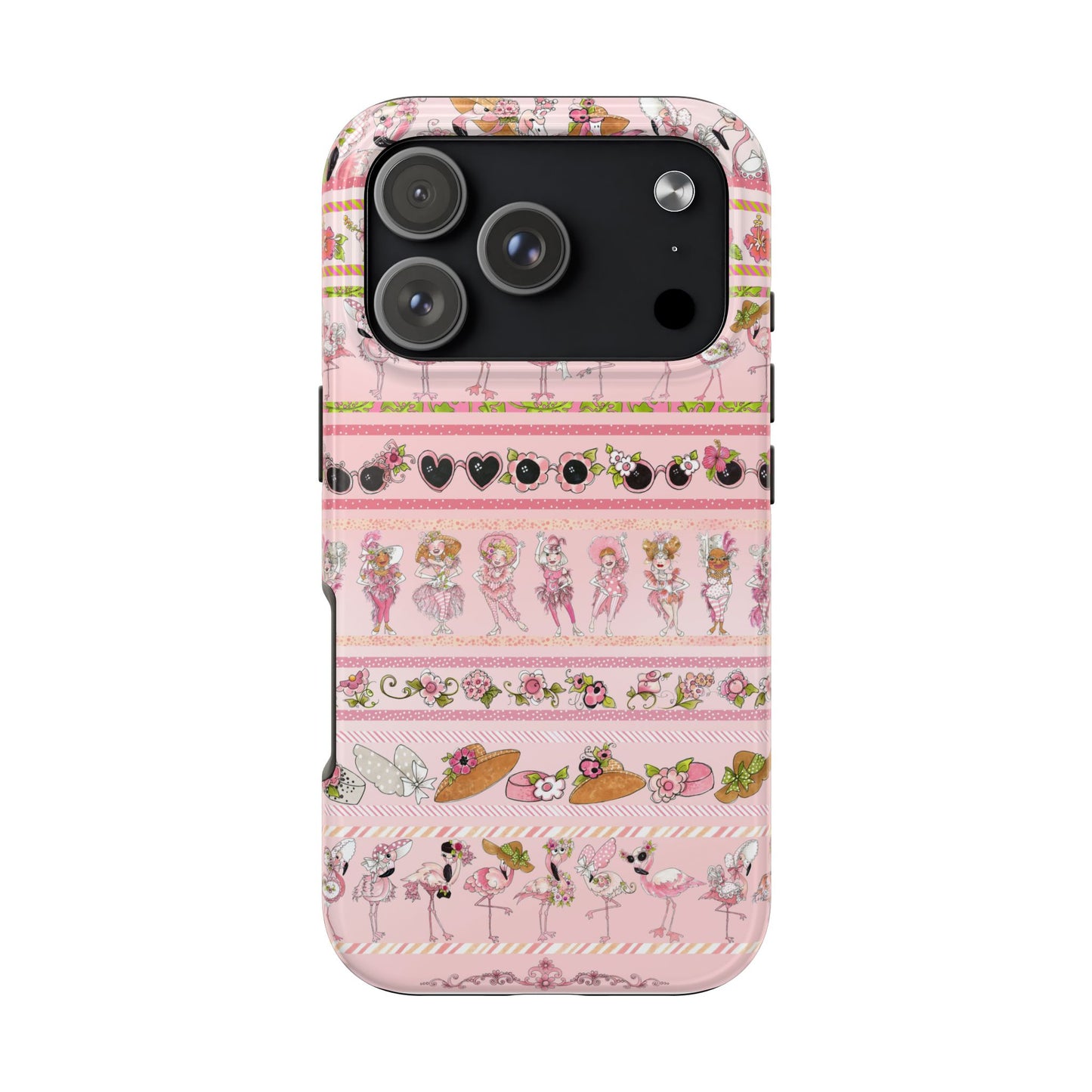 Flam Borders Pink Phone Case