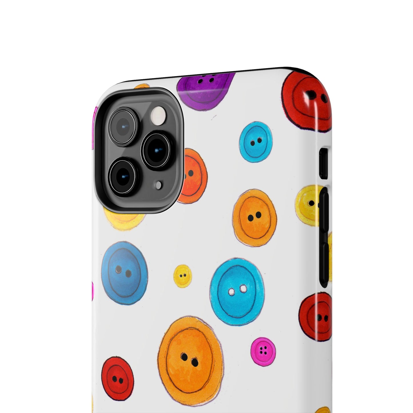 Button Dots White Phone Case