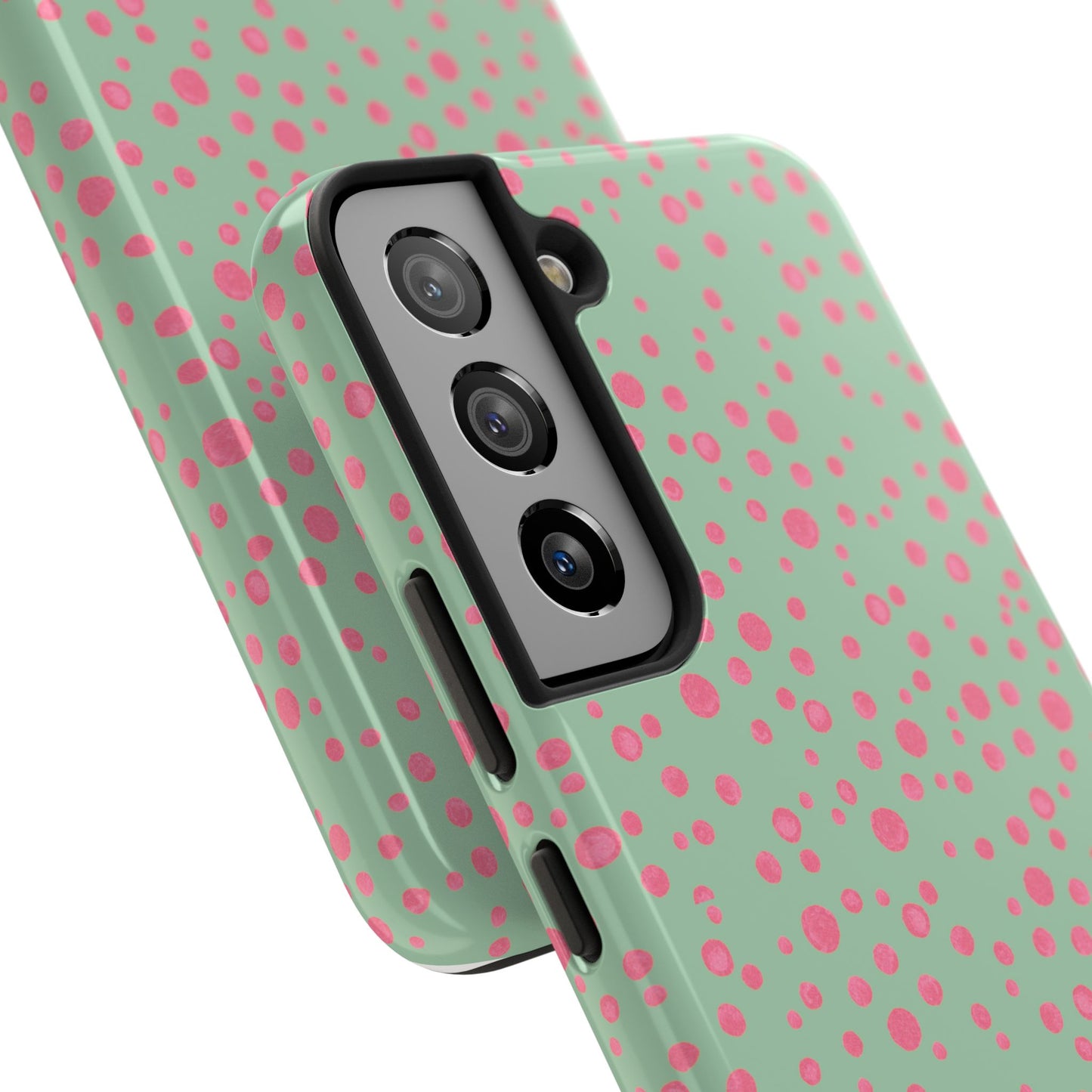 Balloon Dots Sage / Pink Phone Case