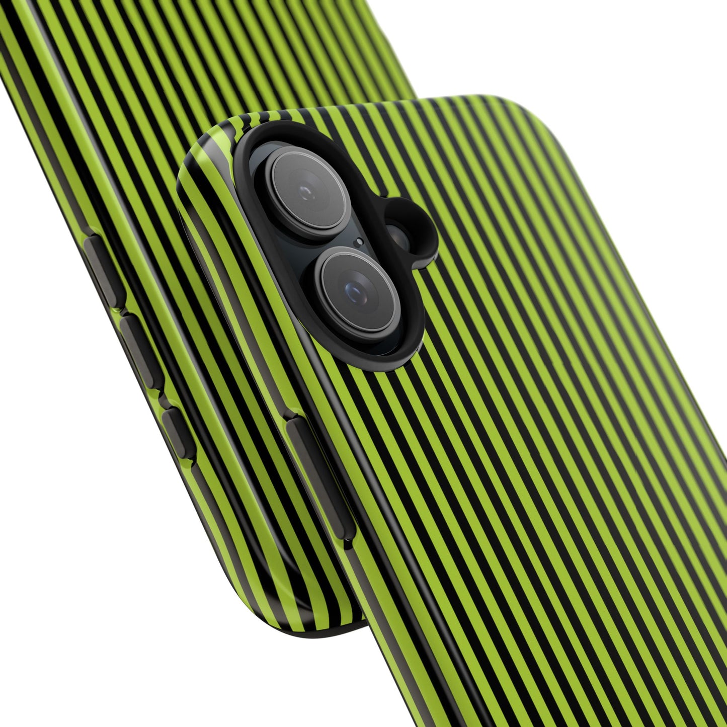 Stripe Green / Black Phone Case