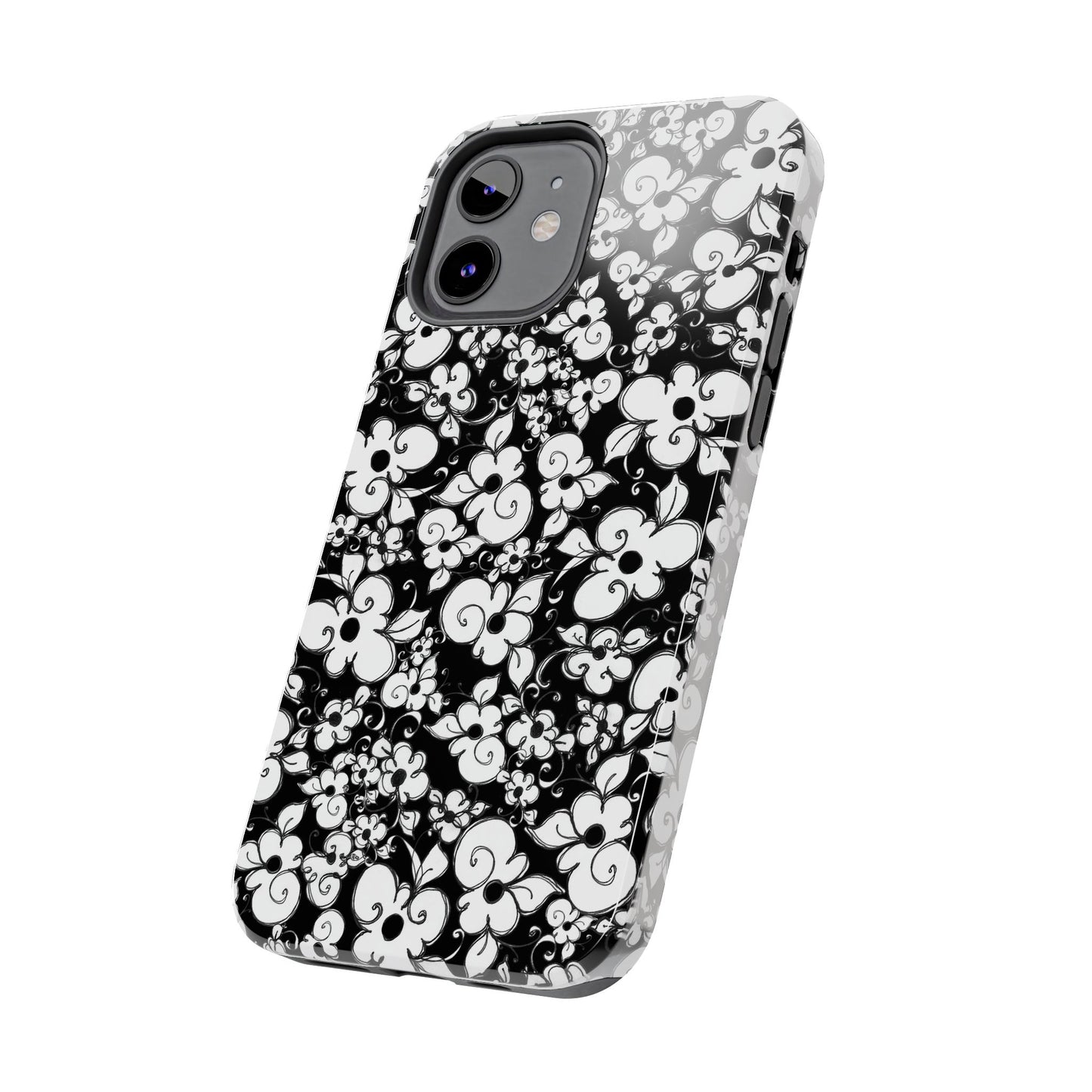 Dog Daisies Black Phone Case