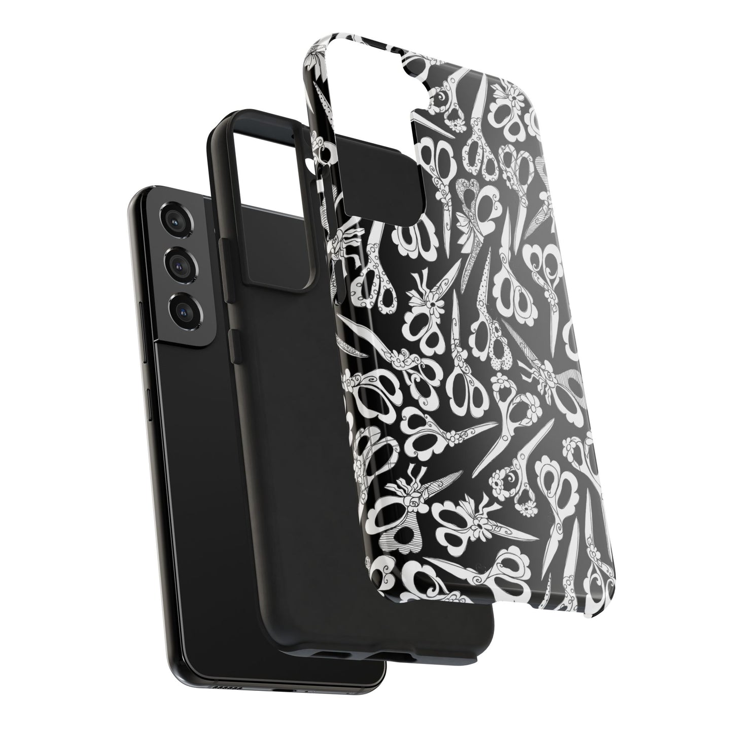 Scissor Blizzard Black Phone Case