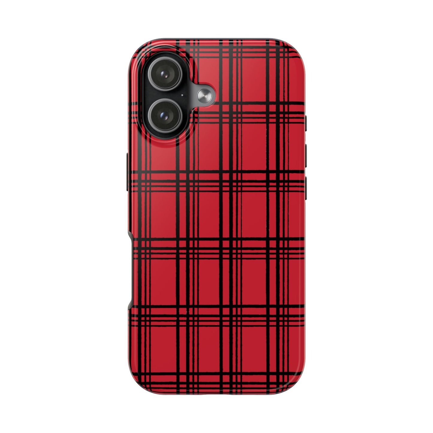 Glad Plaid Red / Black Phone Case