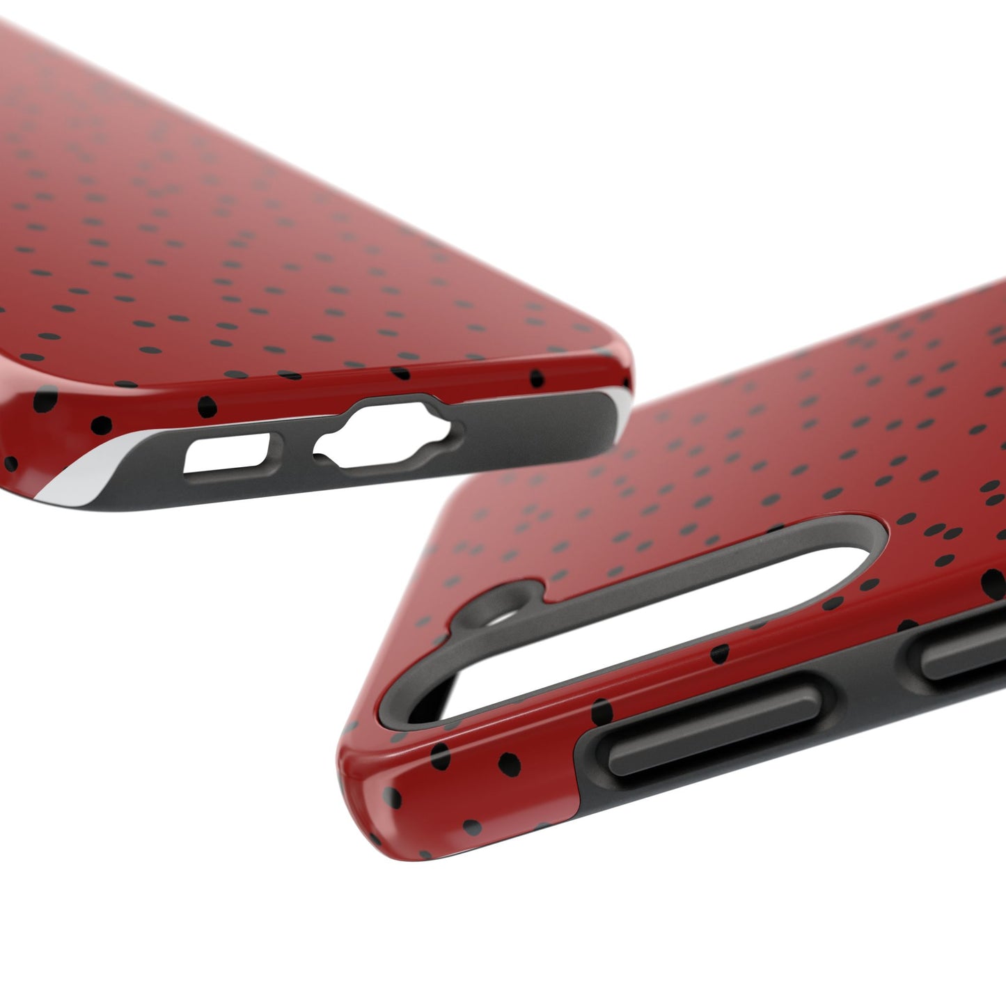 Dinky Dots Scarlett / Black Phone Case