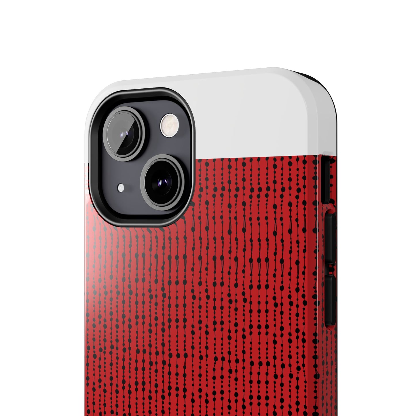 Beaded Curtain Red / Black Phone Case