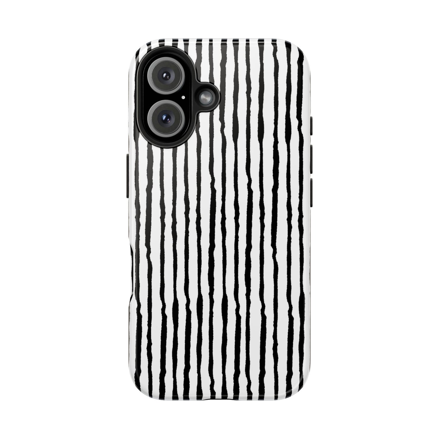 Sorta Stripe White / Black Phone Case