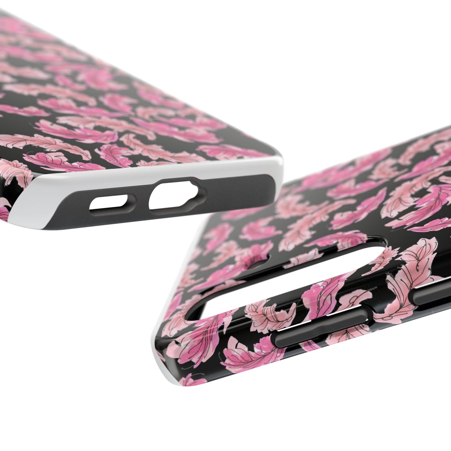 Flam Feathers Black Phone Case