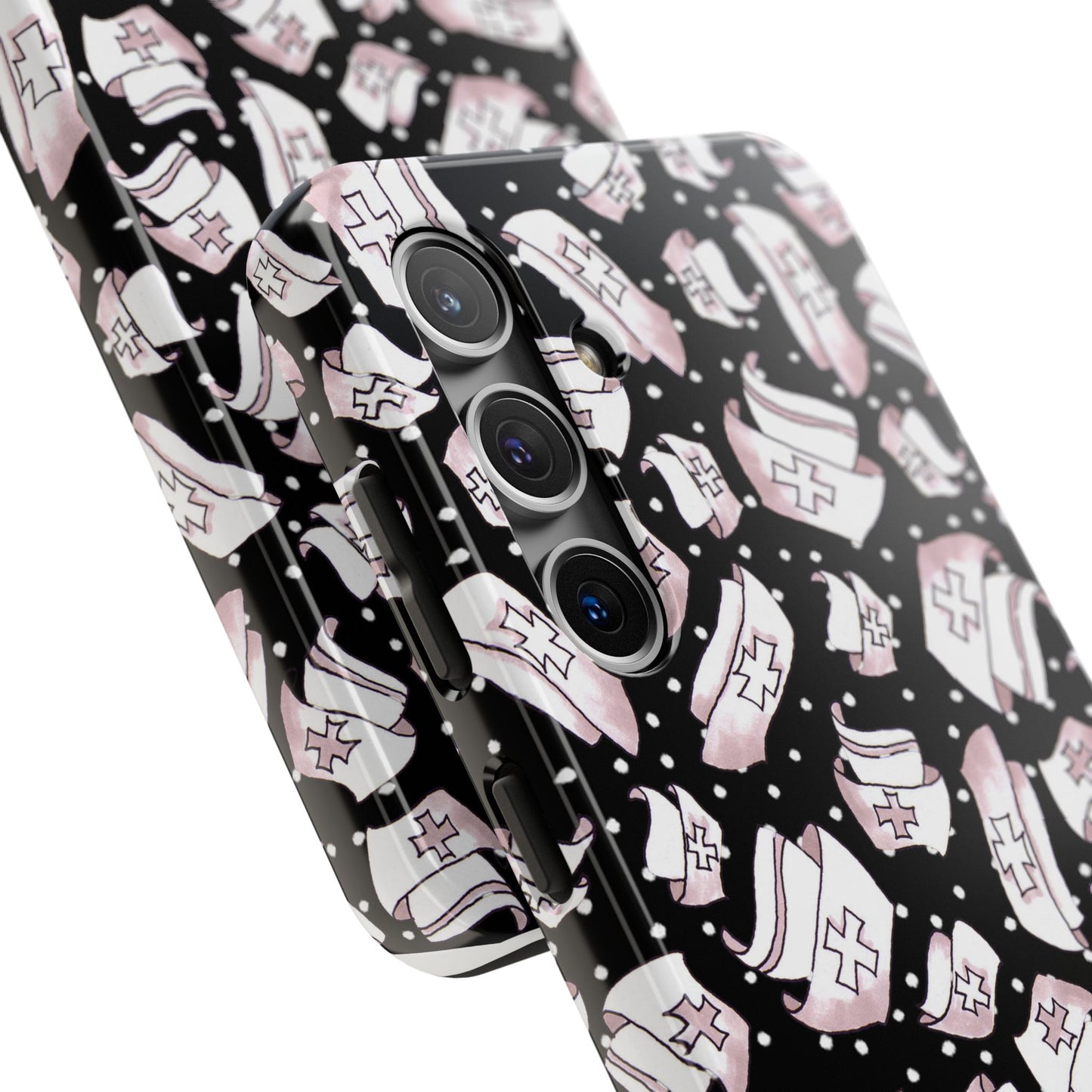 Med Hats Black Phone Case