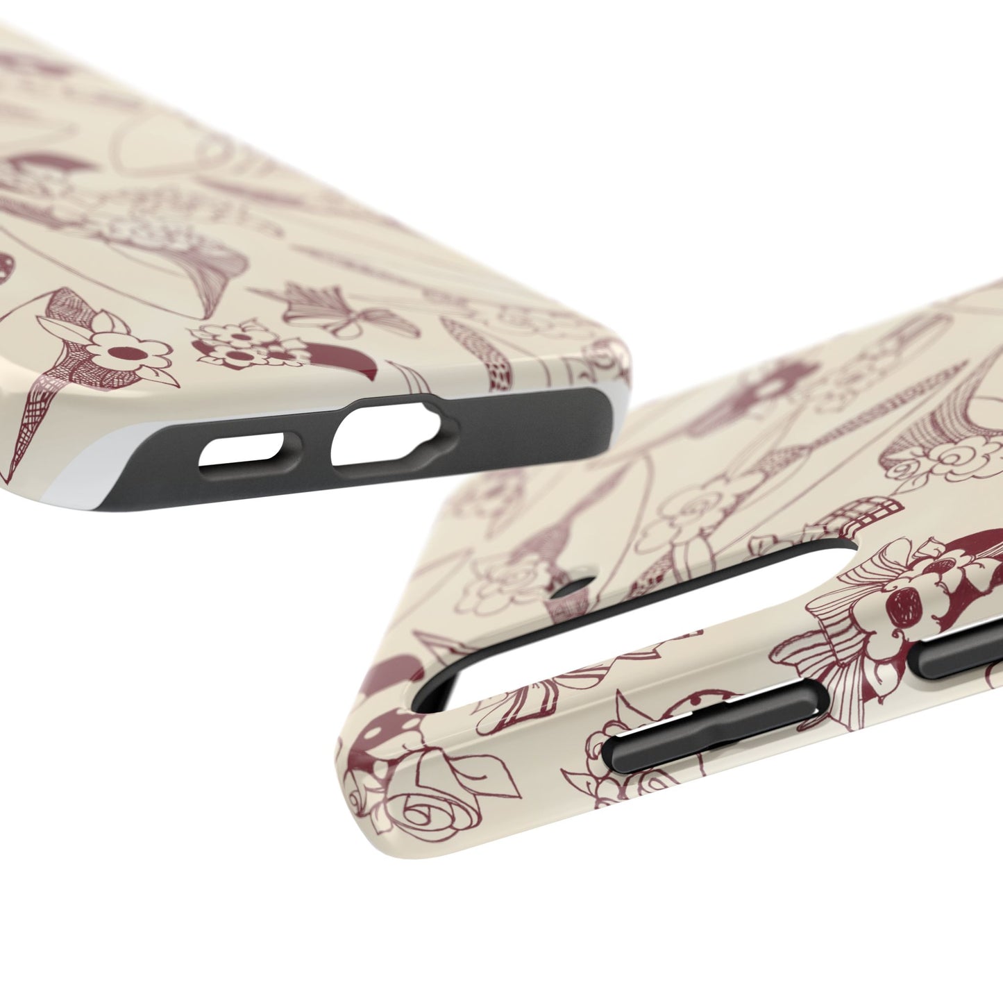 Millinery Ivory / Red Phone Case