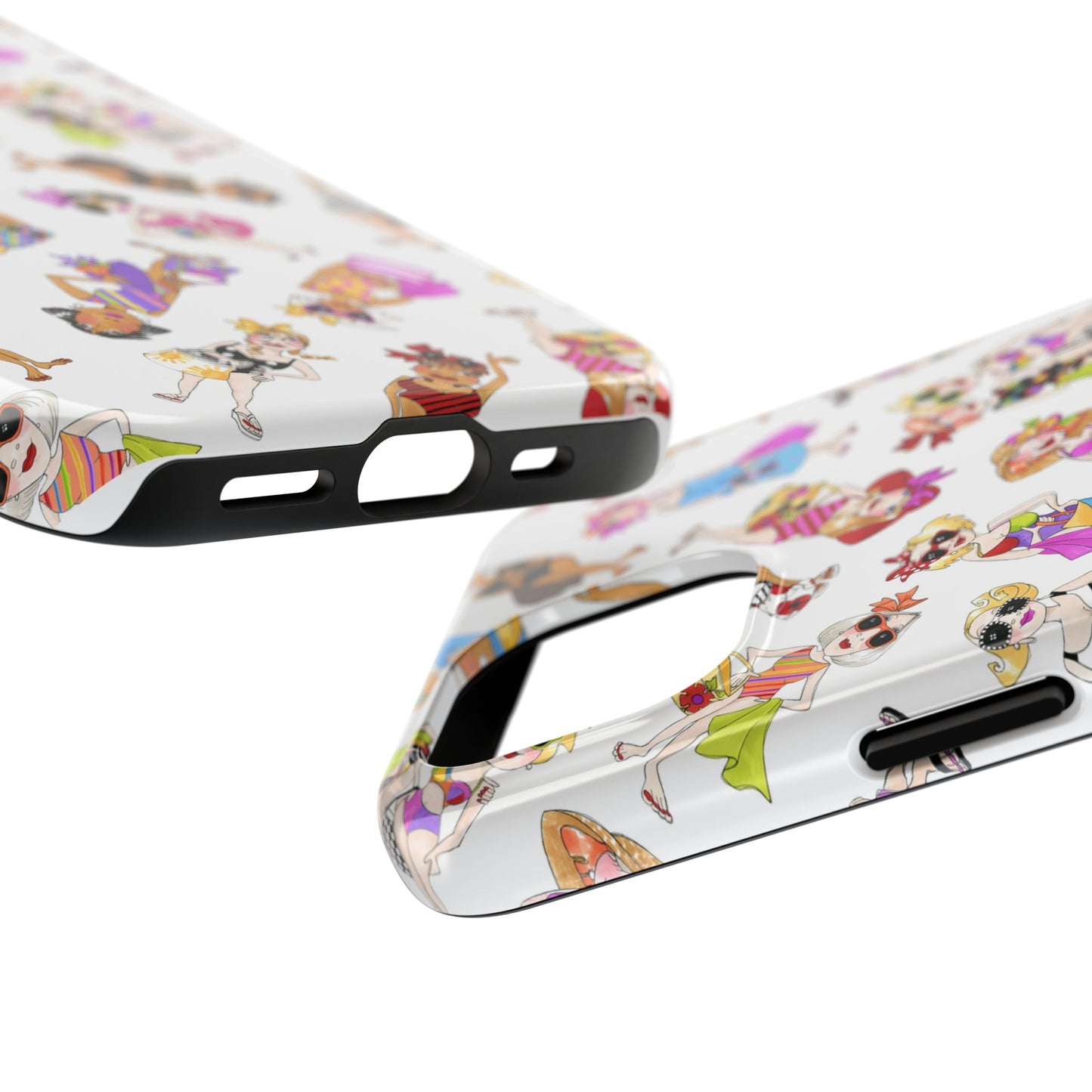 Tossed Beauties White Phone Case