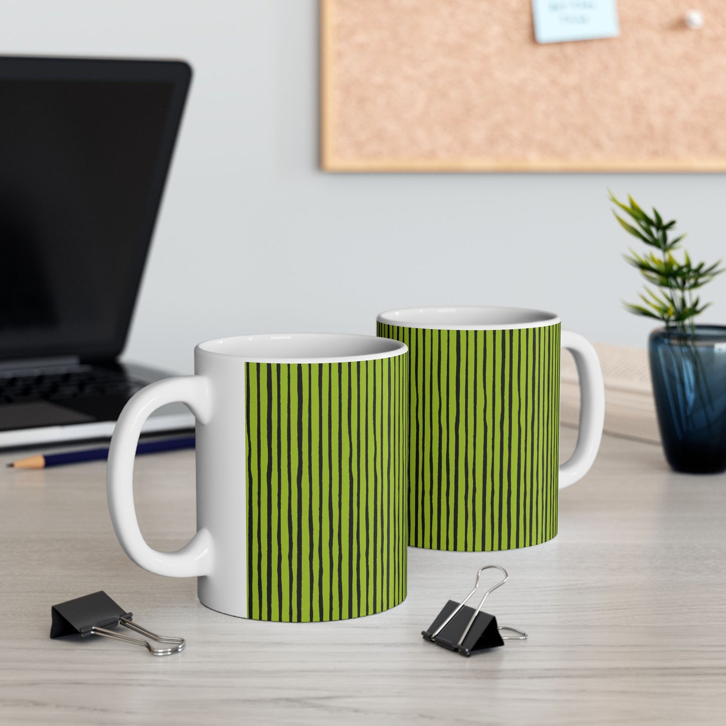 Quirky Stripe Chartreuse / Black Cup