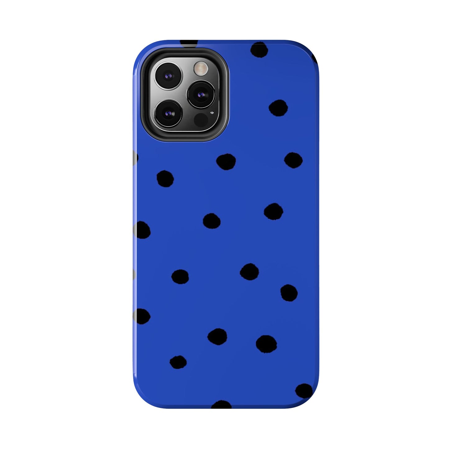 Dinky Dots Blue / Black Phone Case