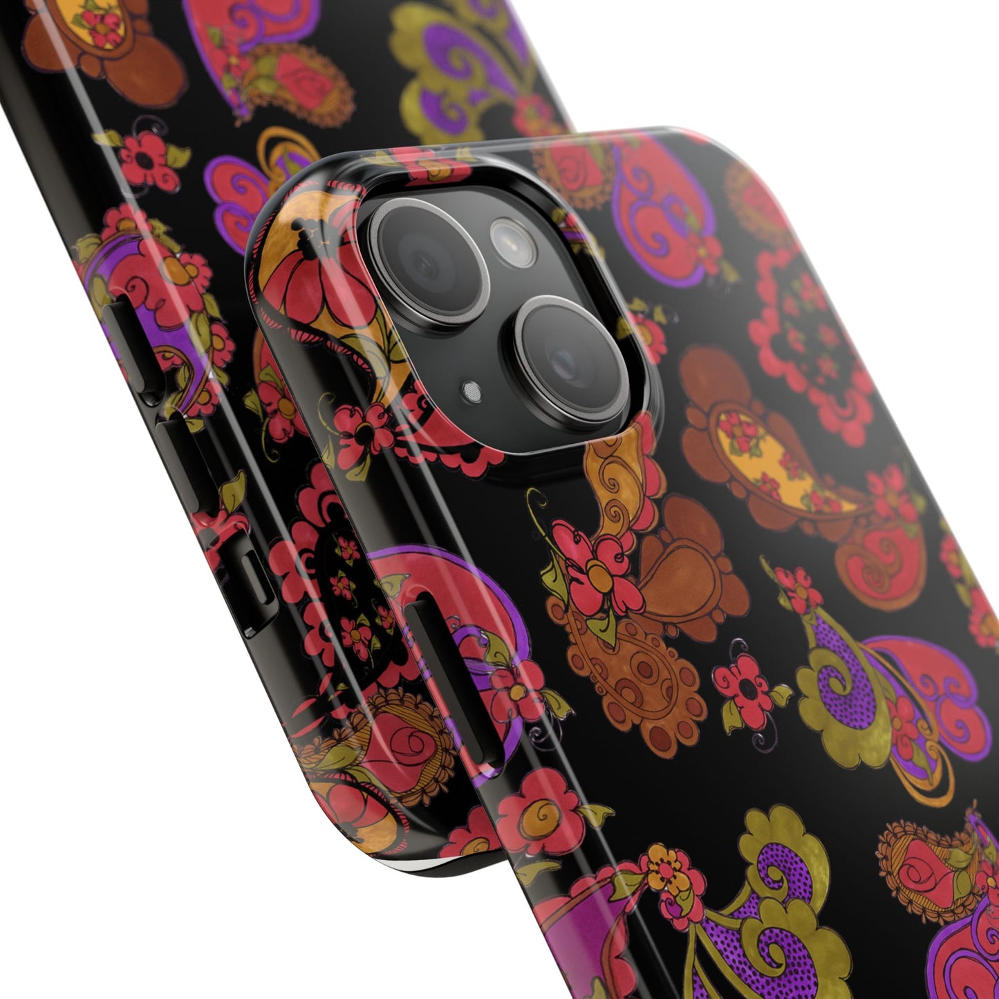 Posie Paisley Black Phone Case