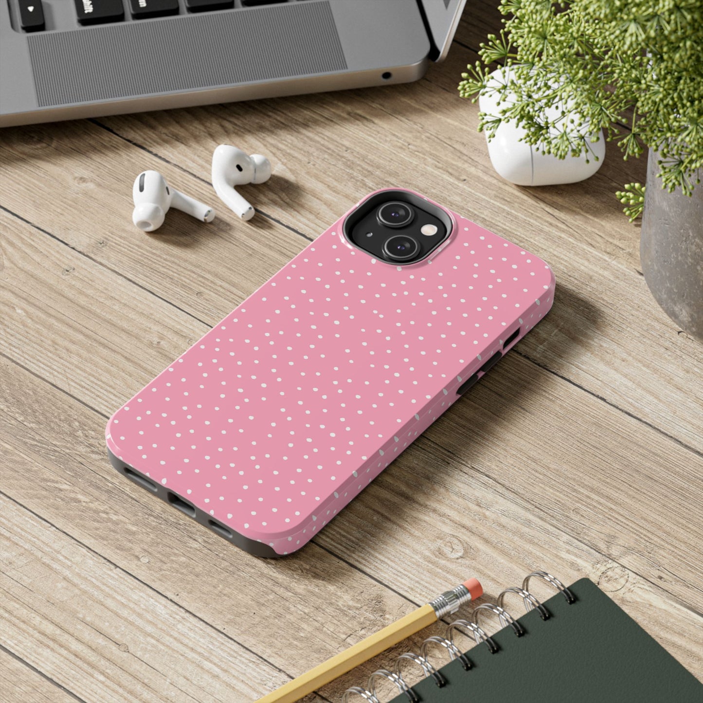 Dinky Dots Pink / White Phone Case