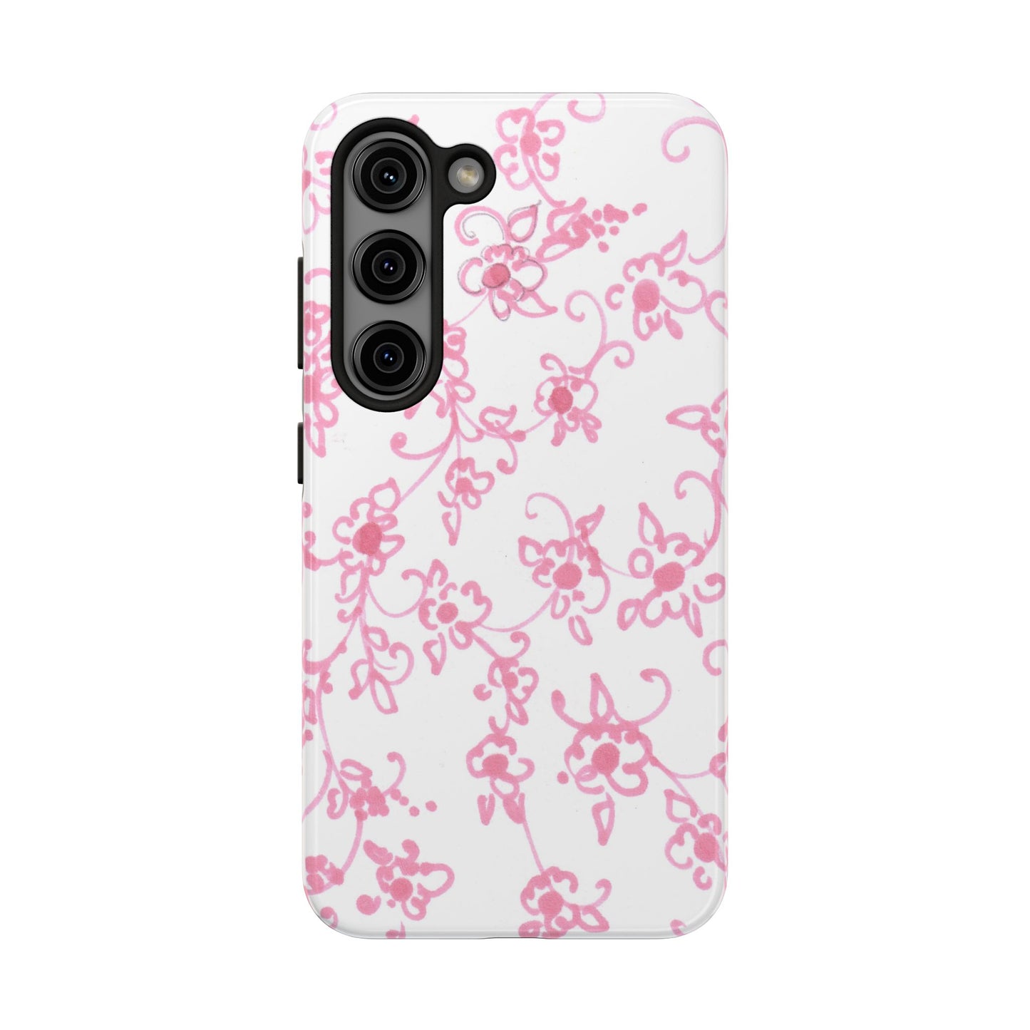 Juliette Ladies White / Pink Flowers Phone Case