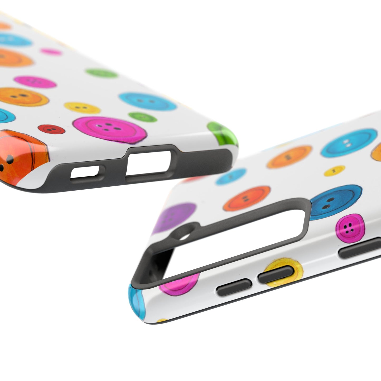 Button Dots White Phone Case