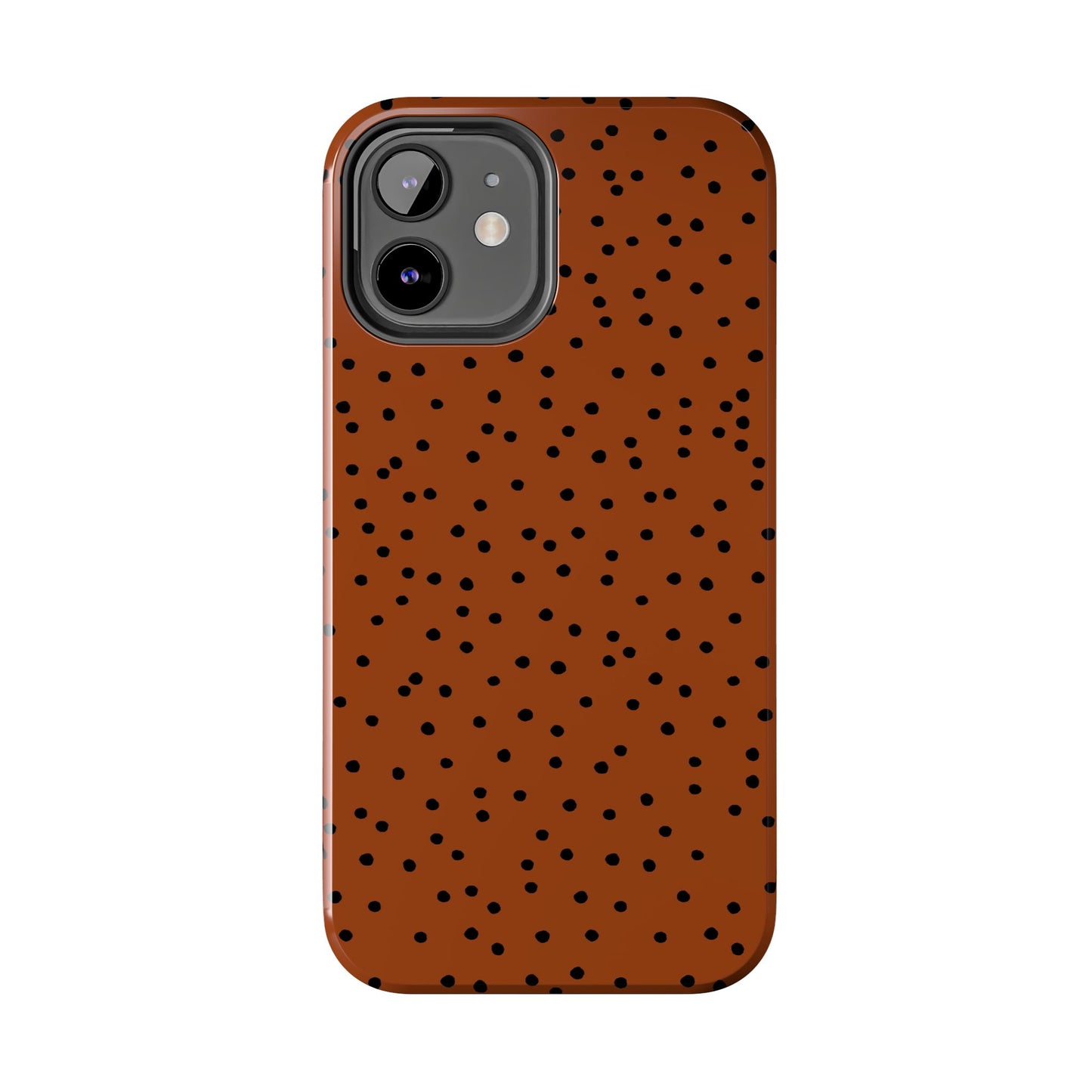 Dinky Dots Bronze / Black Phone Case
