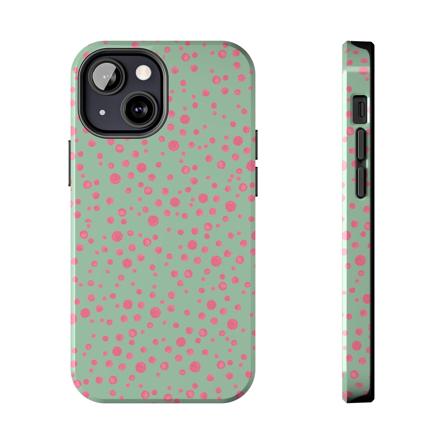 Balloon Dots Sage / Pink Phone Case