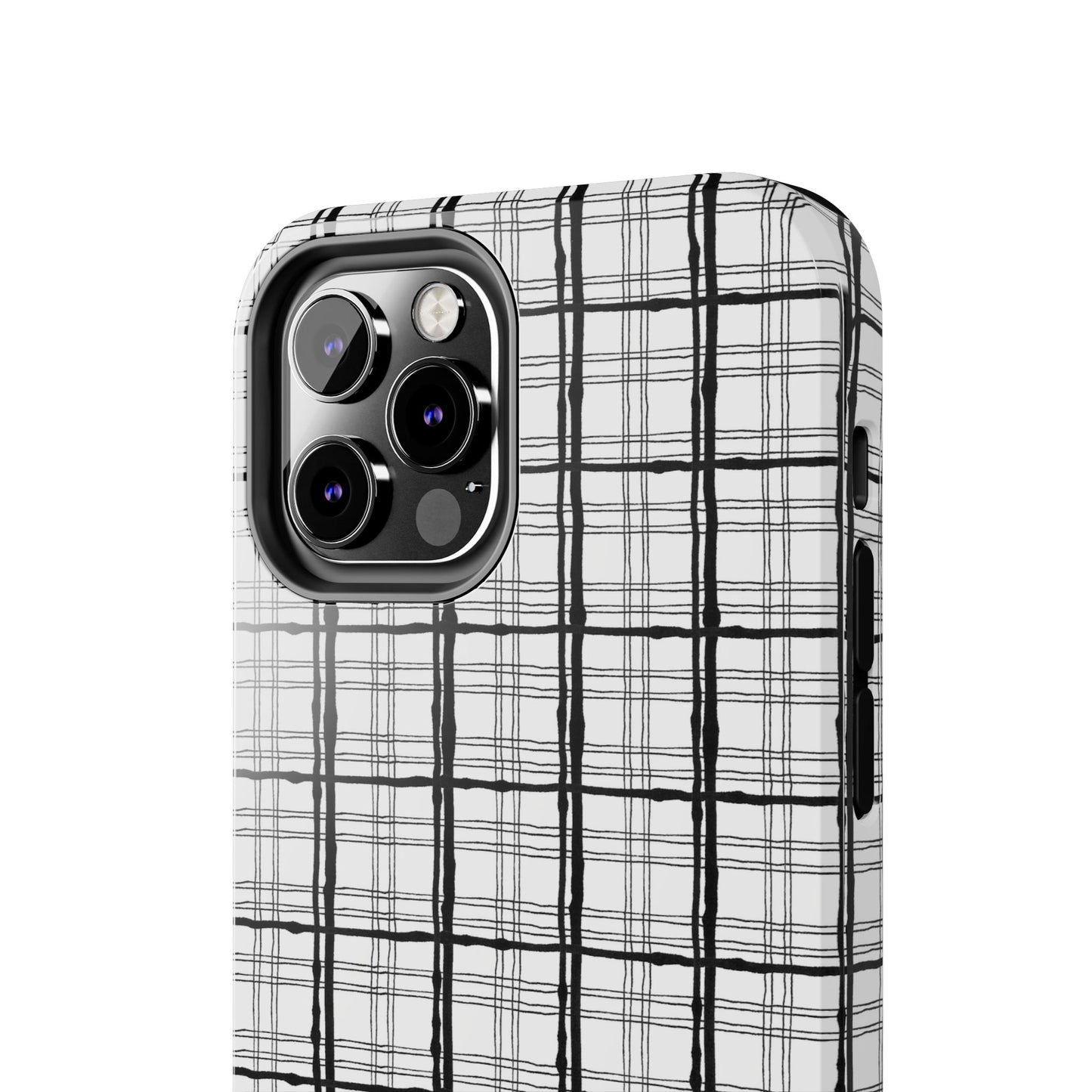 Sophistiplaid White / Black Phone Case