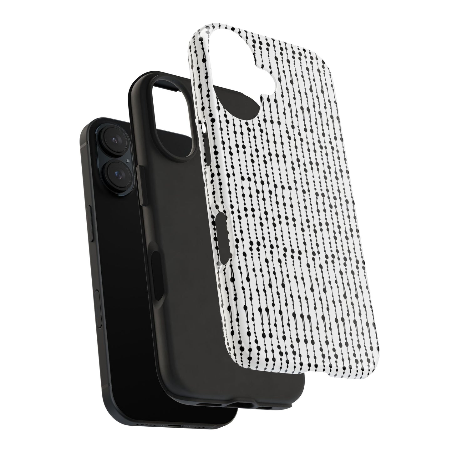 Beaded Curtain White / Black Phone Case