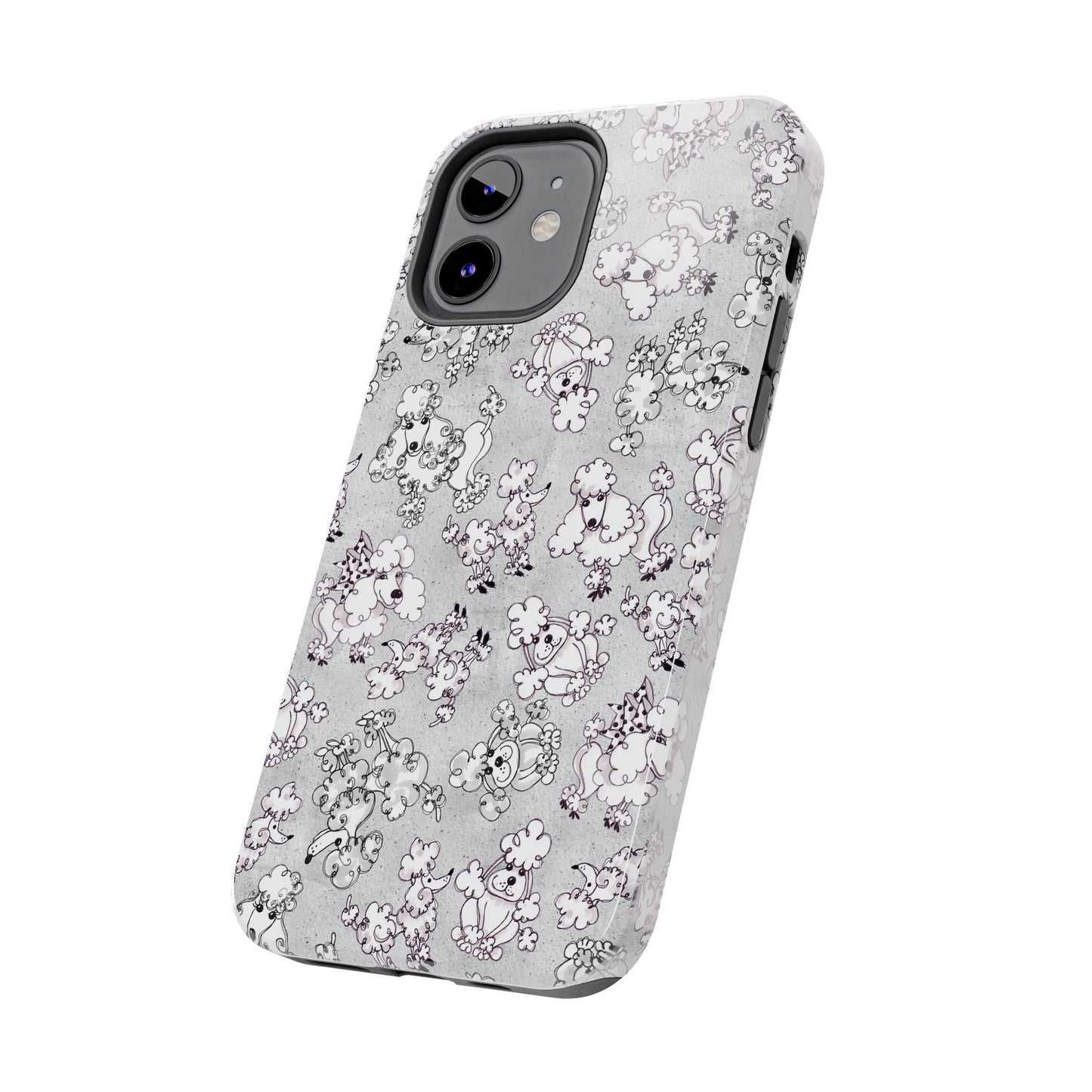 Paris Poodles Silver Phone Case