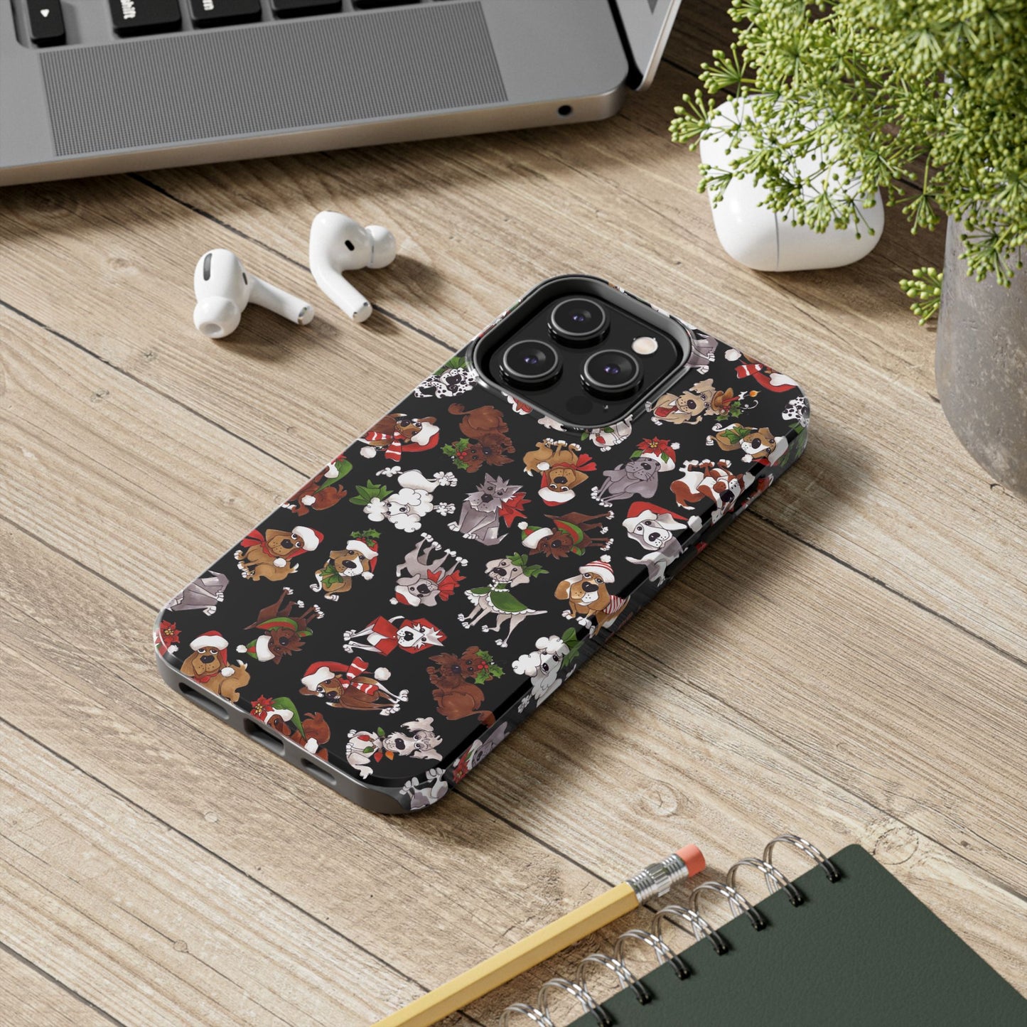 Doggie Toss Black Phone Case
