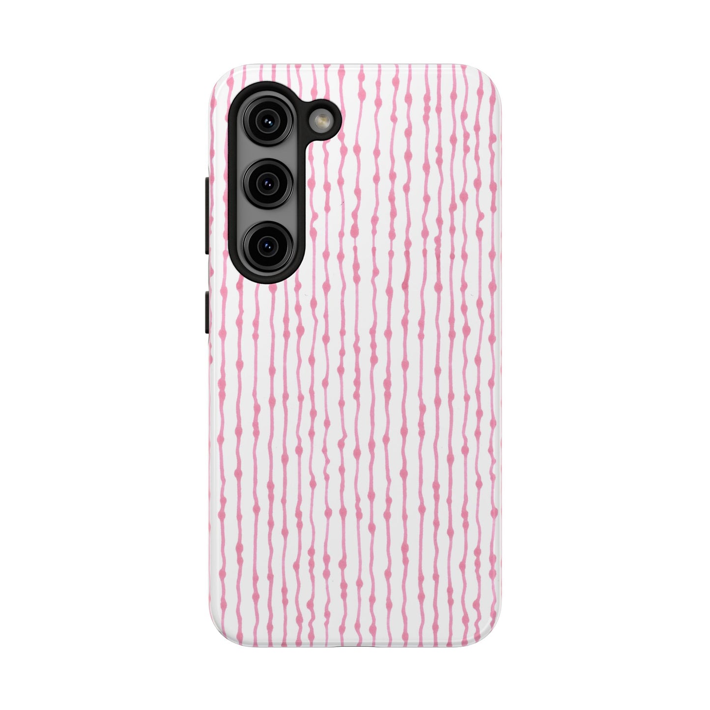Faux Seersucker White / Pink Phone Case