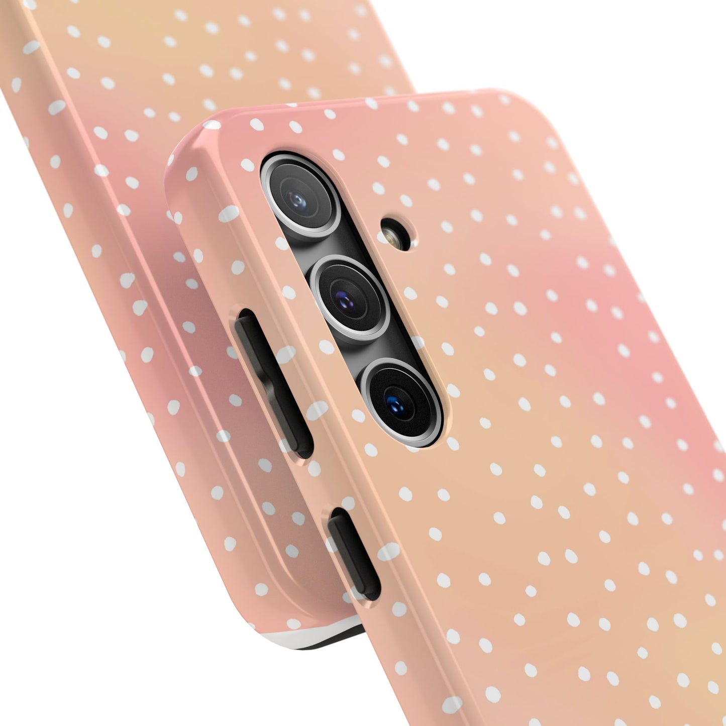Dinky Dots Peach / White Phone Case