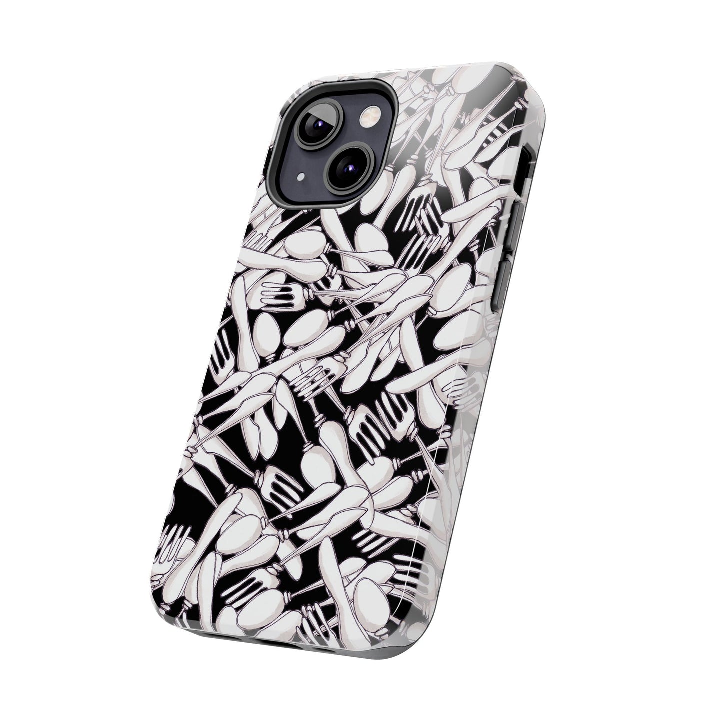Silverware Wars Black Phone Case