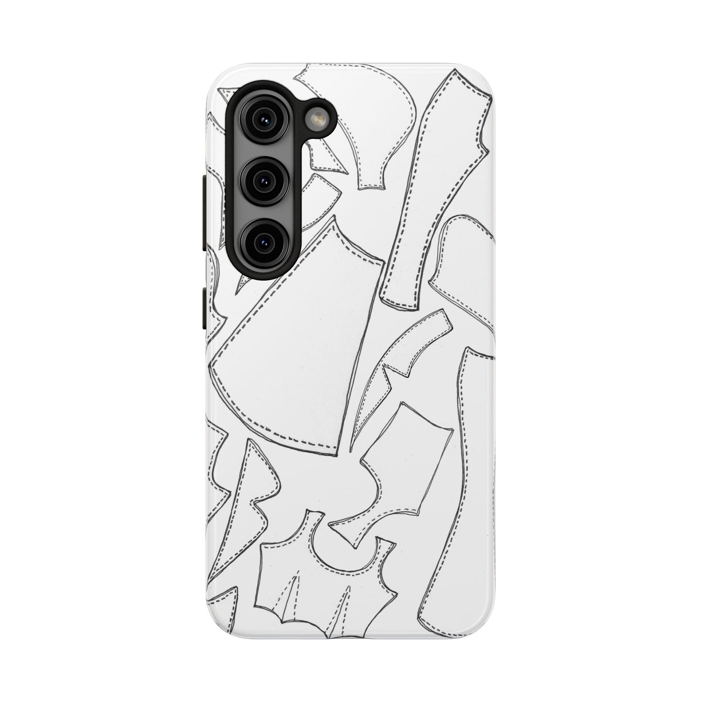 Pattern Pieces White Phone Case