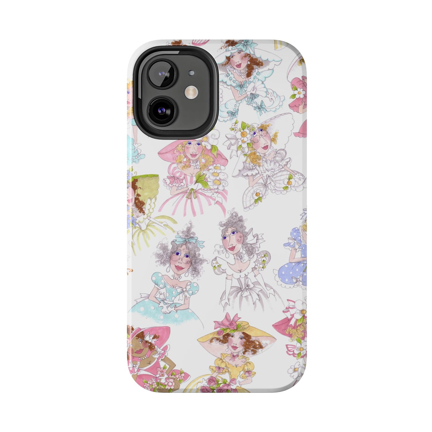 Tossed Belles White Phone Case