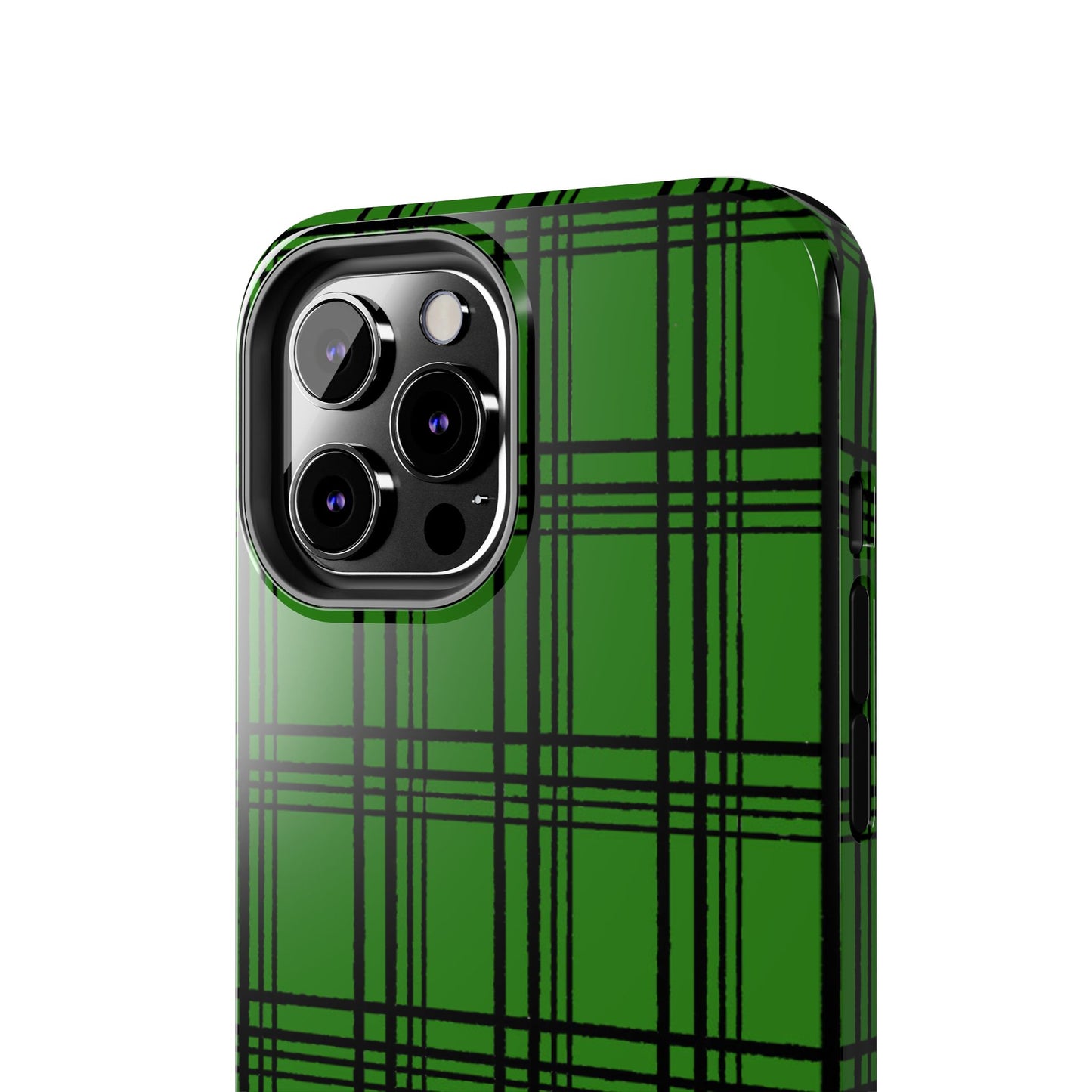 Glad Plaid Green / Black Phone Case