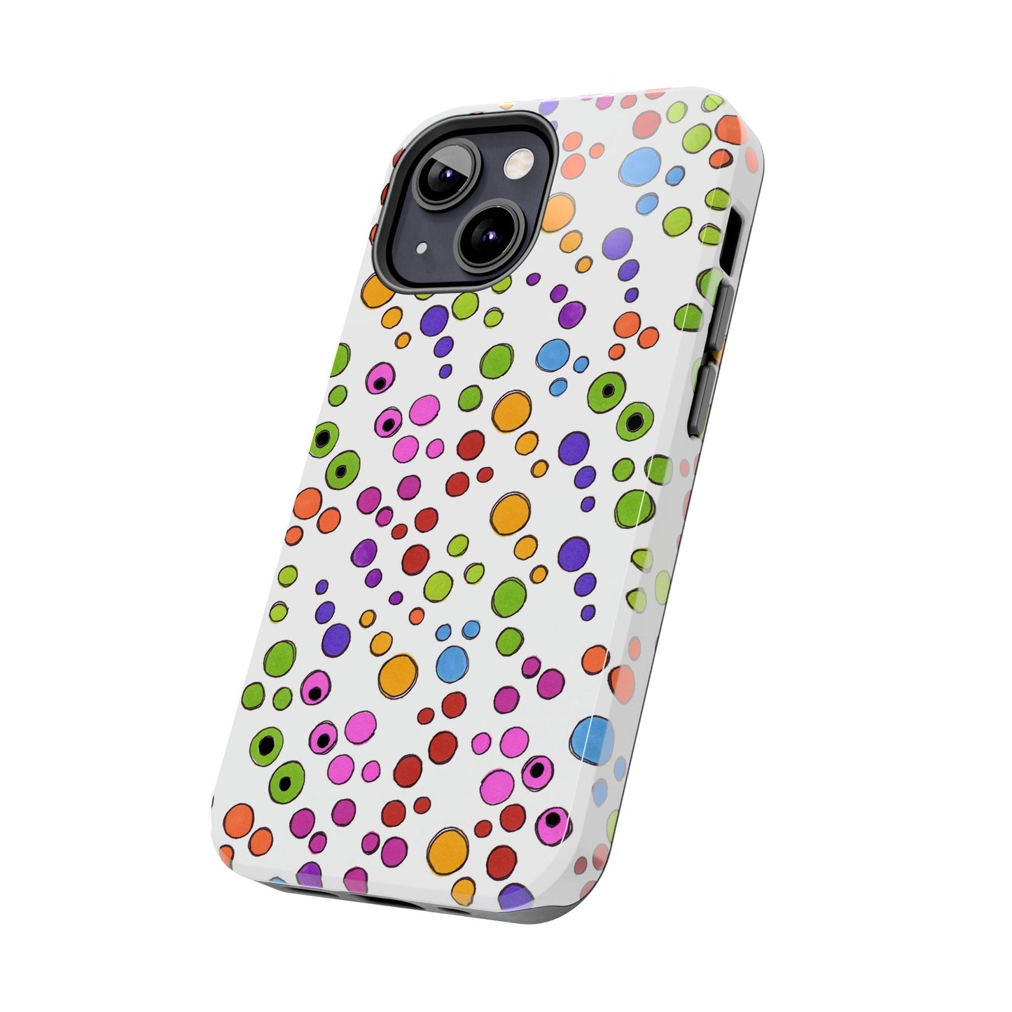 Dog Dots White / Multi Phone Case