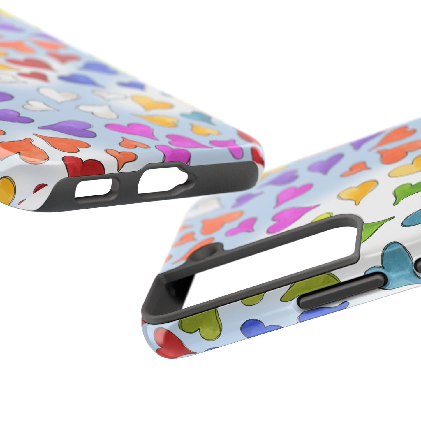 Happy Hearts Blue Sky Phone Case