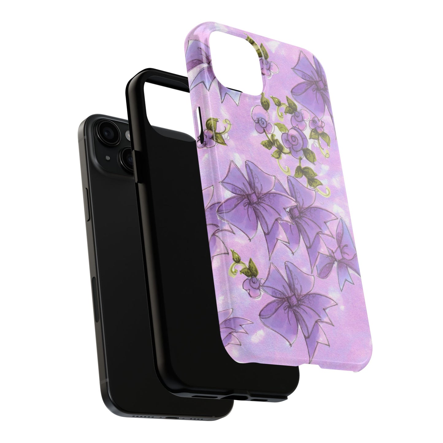 Bows & Flowers Purple Phone Case
