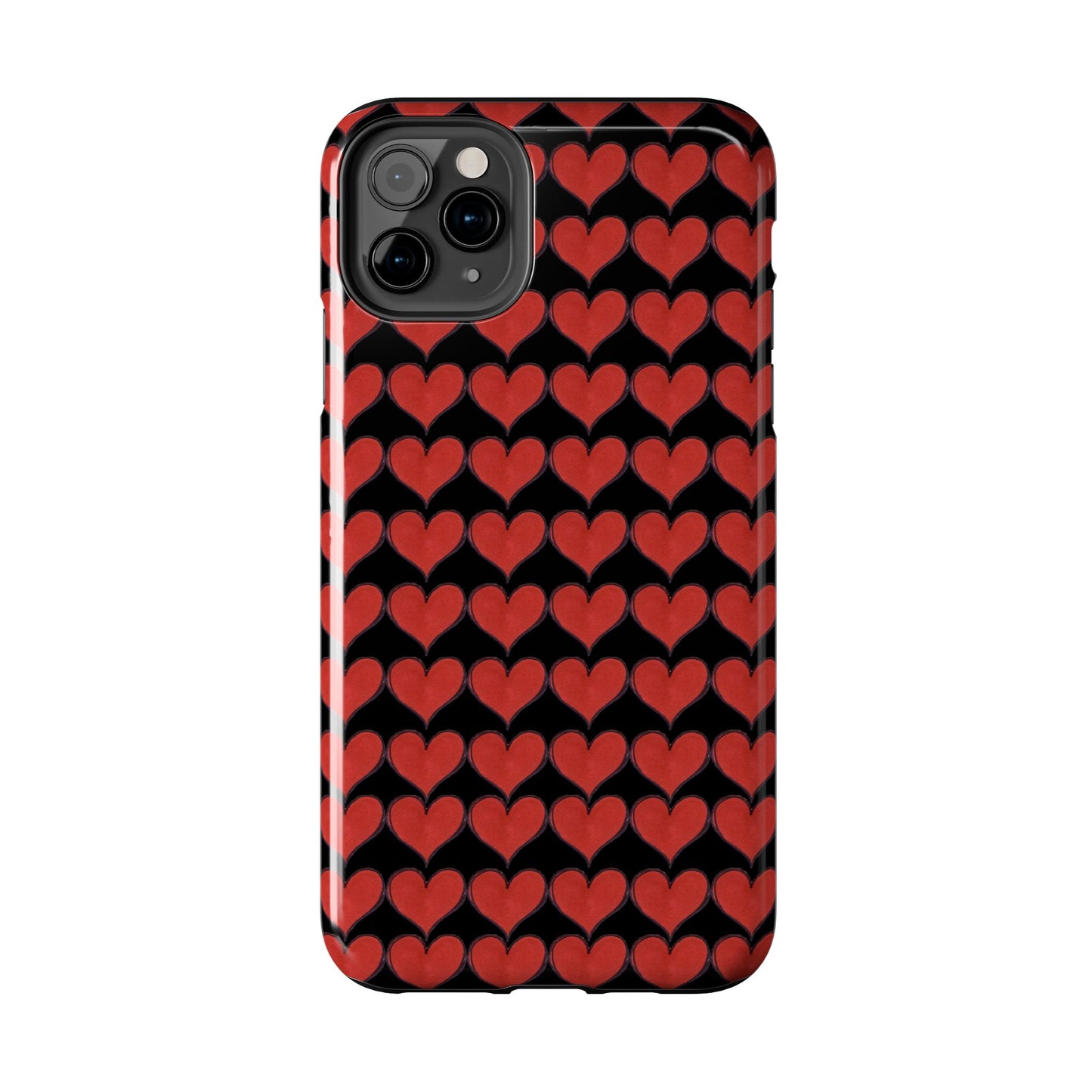 Heartbeats Black / Red Phone Case